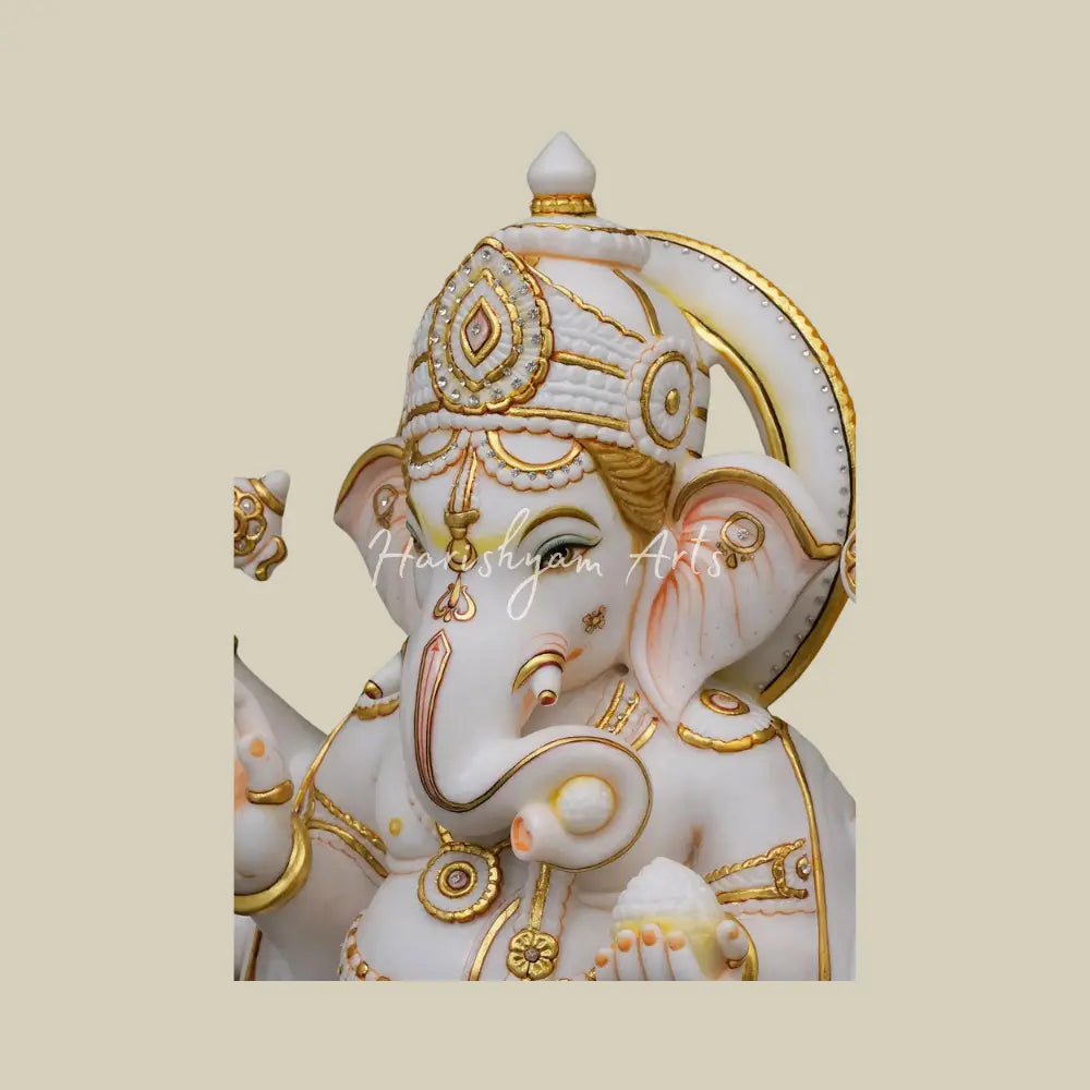 32" Large Standing Ashirwad Ganesha Murti