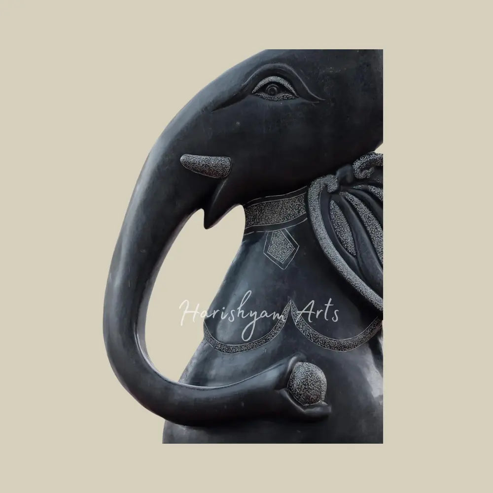 32" Modern Black Ganesha Idol