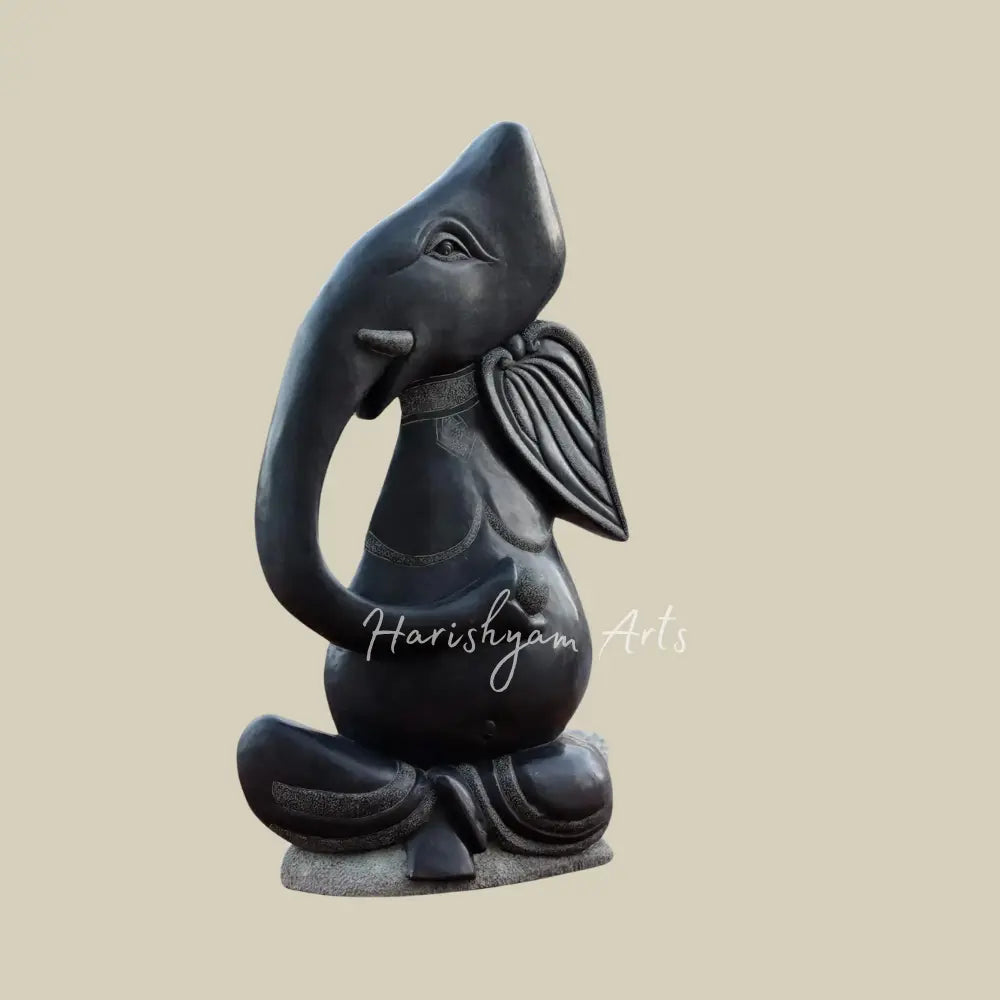 32" Modern Black Ganesha Idol