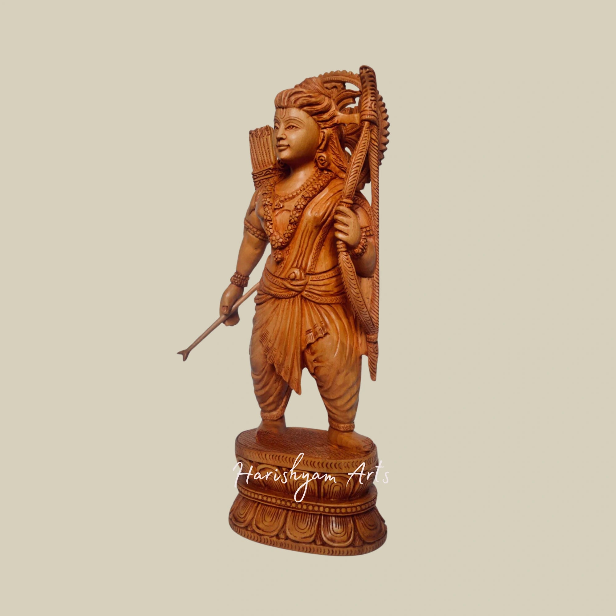 36" Antique Wooden Ayodhya Temple Ram Idol5