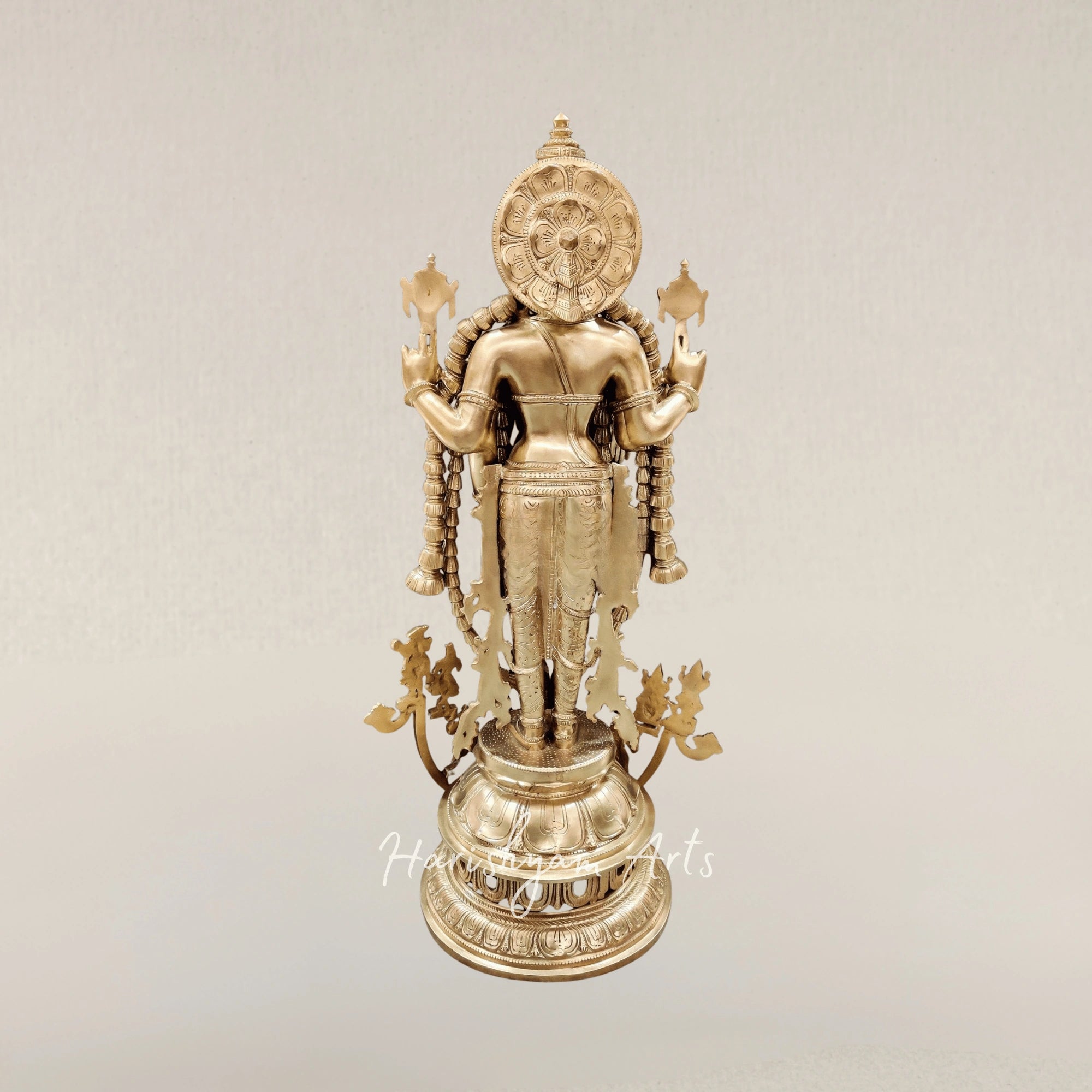 36" Eternal Vishnu with Dashavatara Pure Bronze Sacred Statue