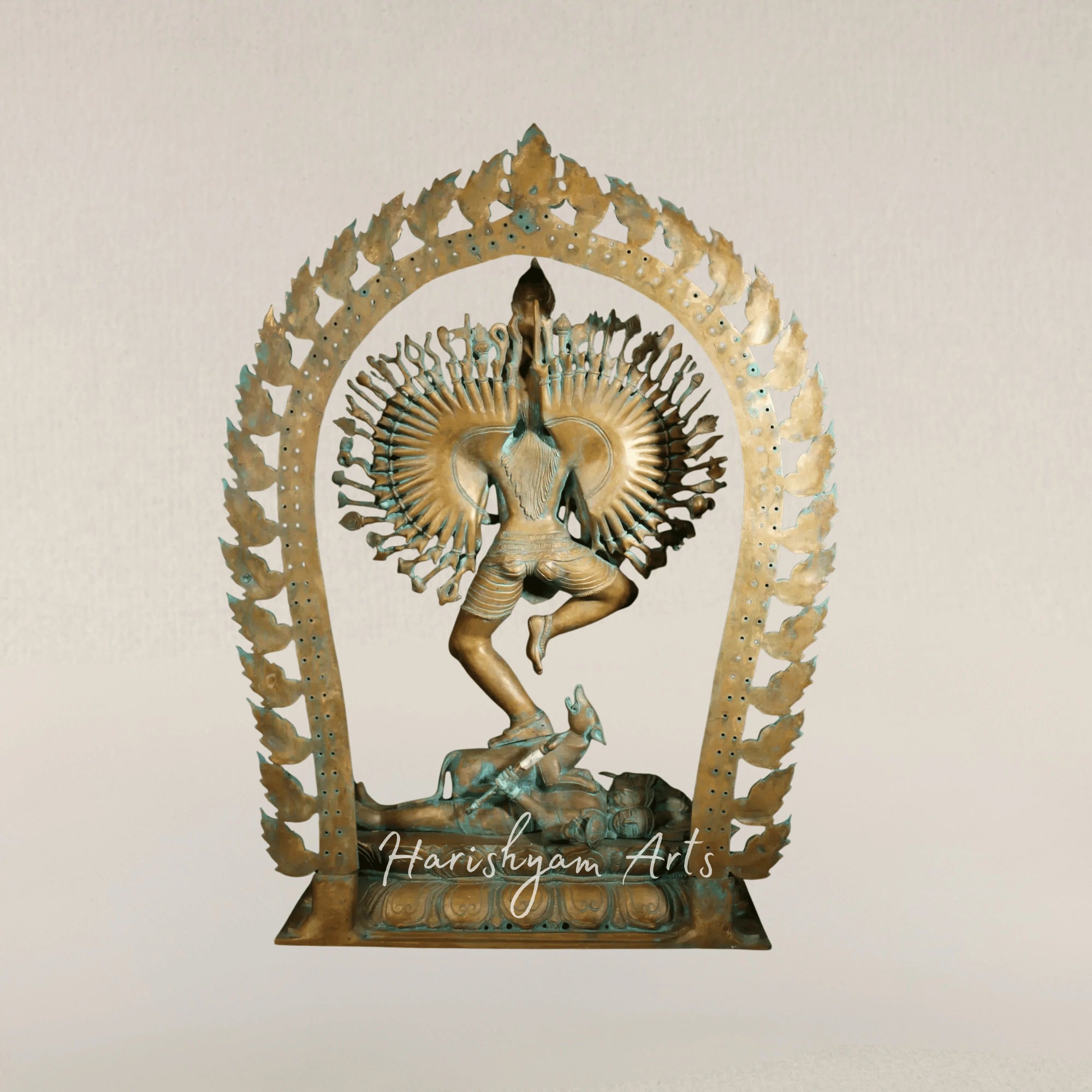 36" Guhya Kali Tandava Form Handcrafted Pure Bronze Divine Goddess Statue