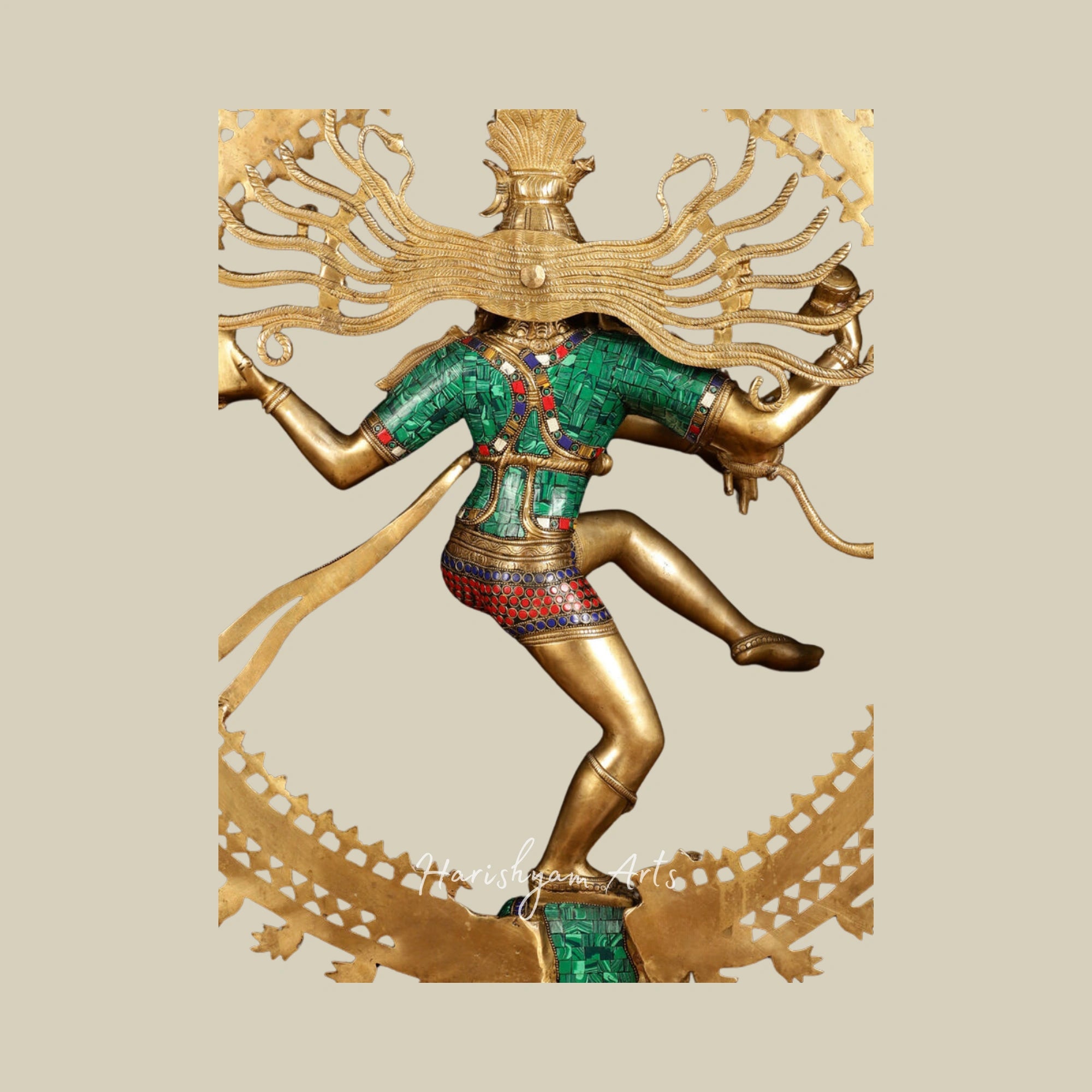 36" Magnificent Handcrafted Brass Nataraja Statue in Large Size