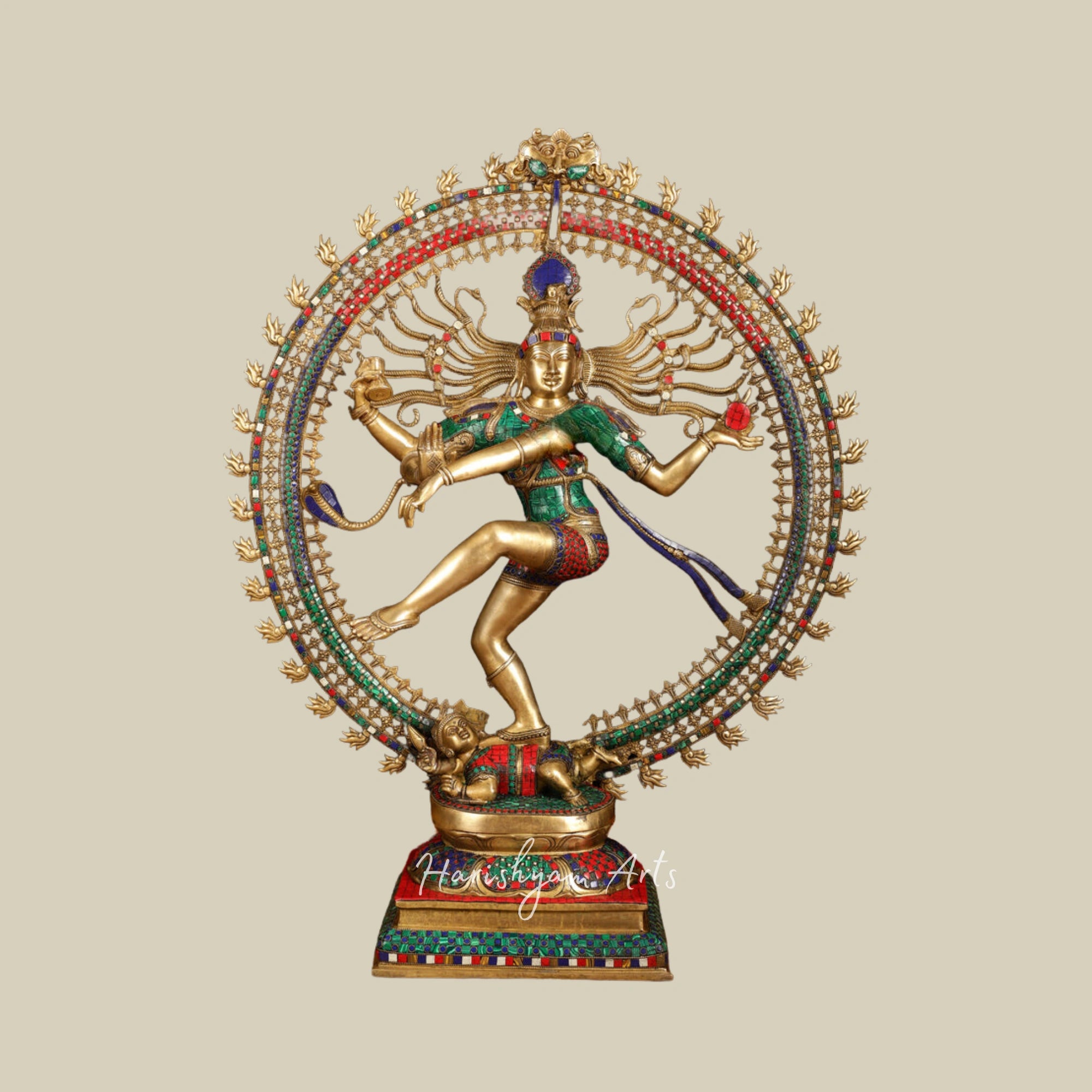 36" Magnificent Handcrafted Brass Nataraja Statue in Large Size