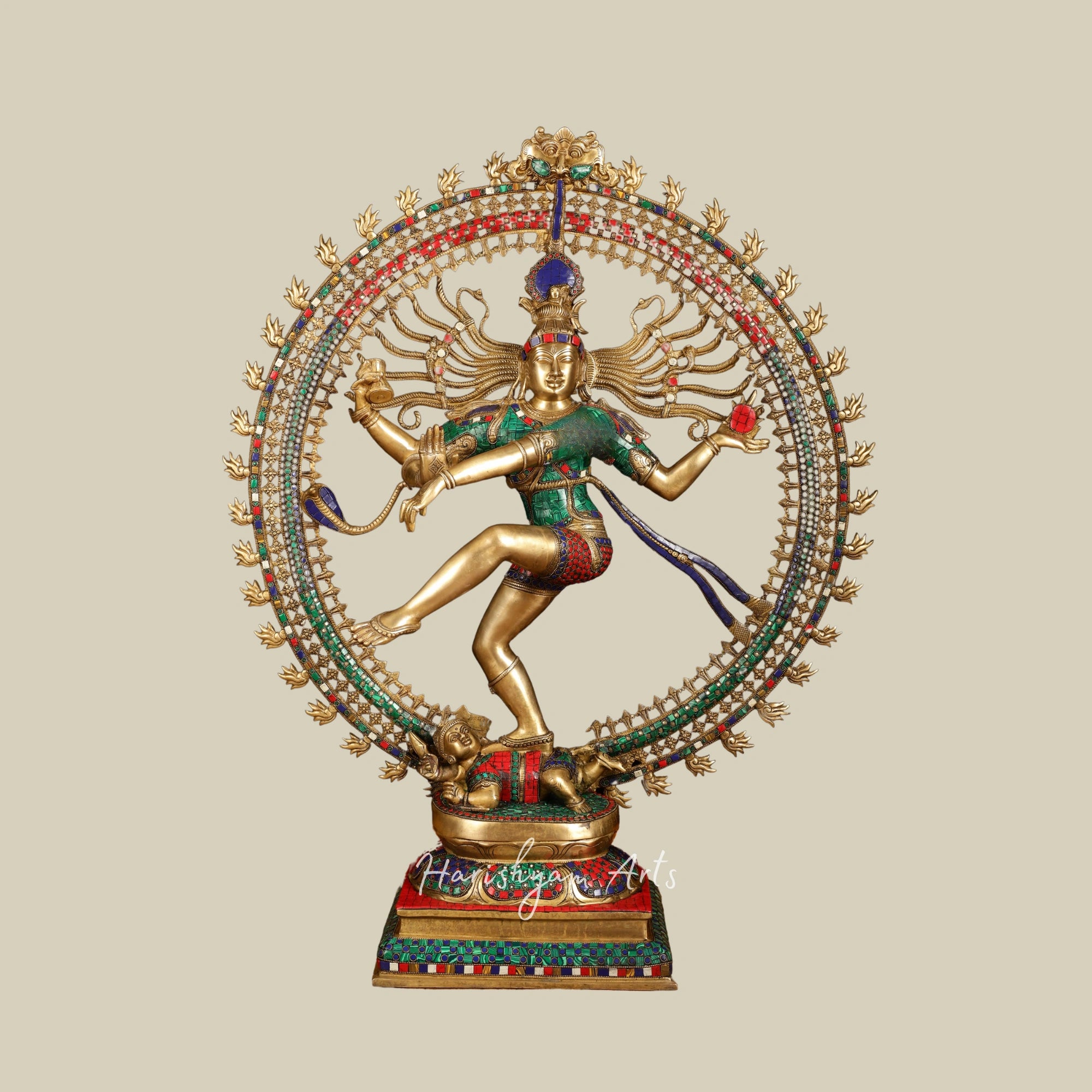 36" Magnificent Handcrafted Brass Nataraja Statue in Large Size