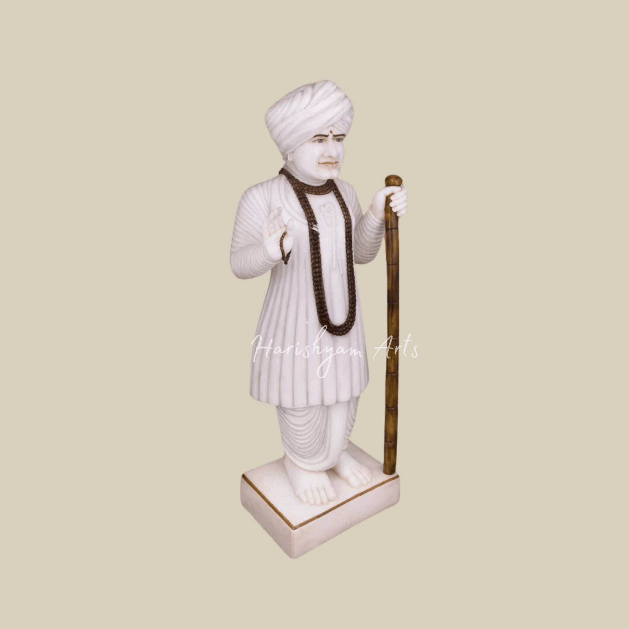 36 inches Large Pure Marble Jalaram Bapa Statue2