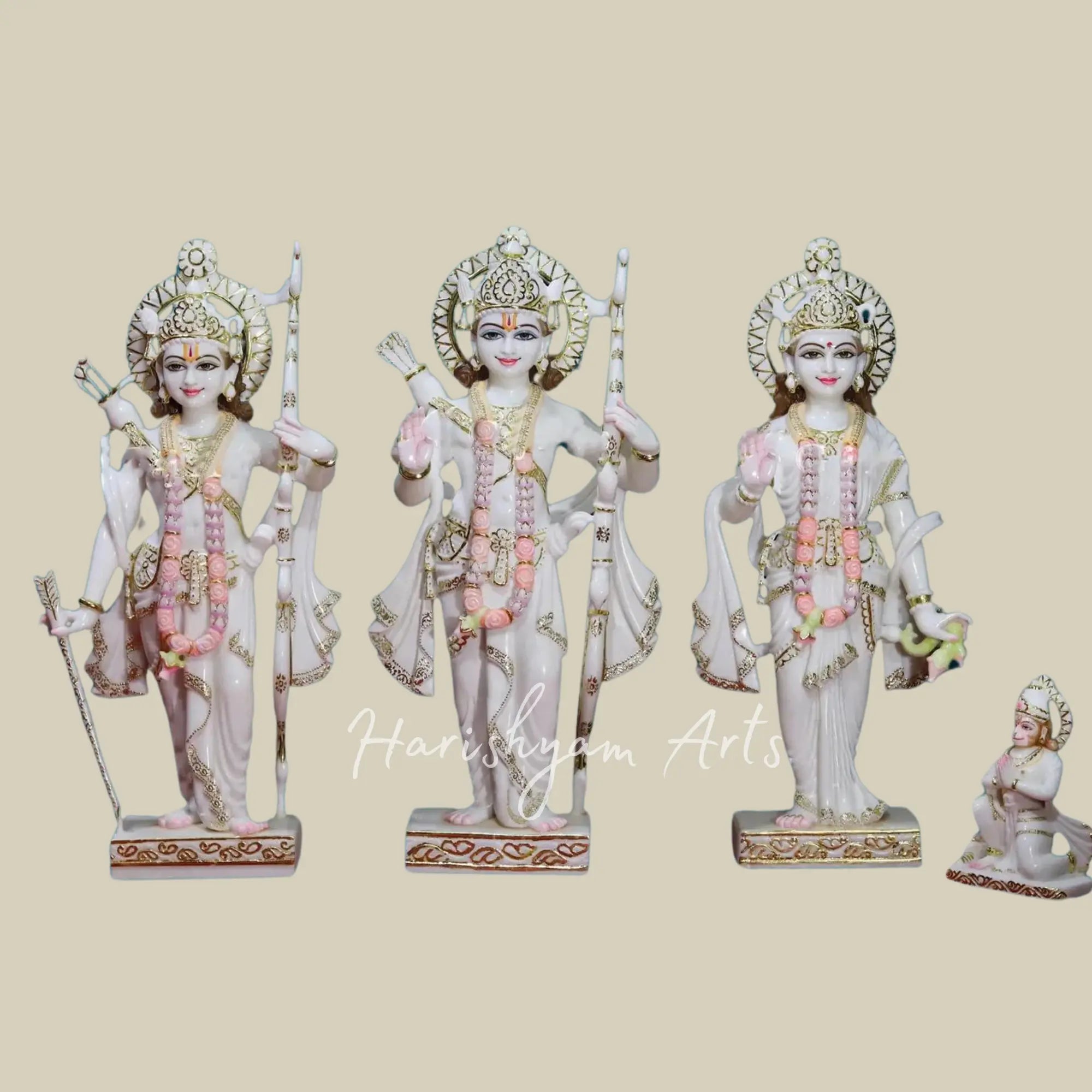 36 inches Large Ram Darbar Marble Statue & Murti