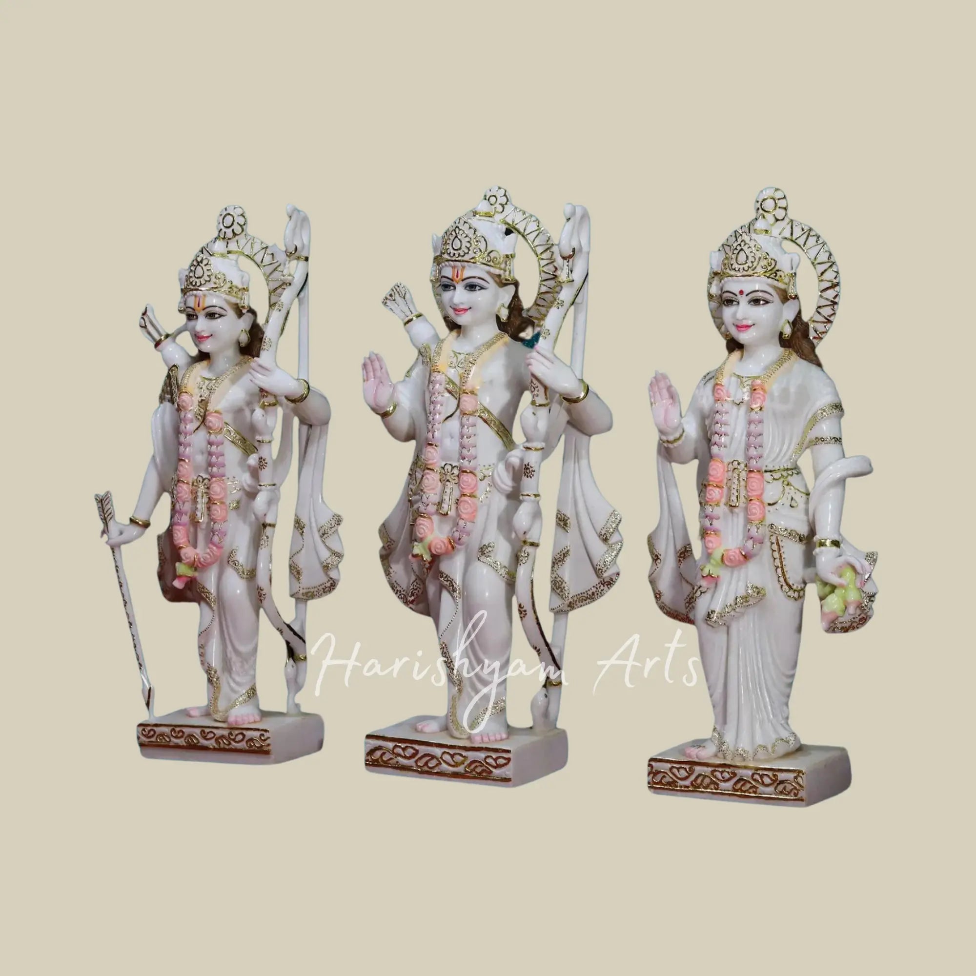 36 inches Large Ram Darbar Marble Statue & Murti 1