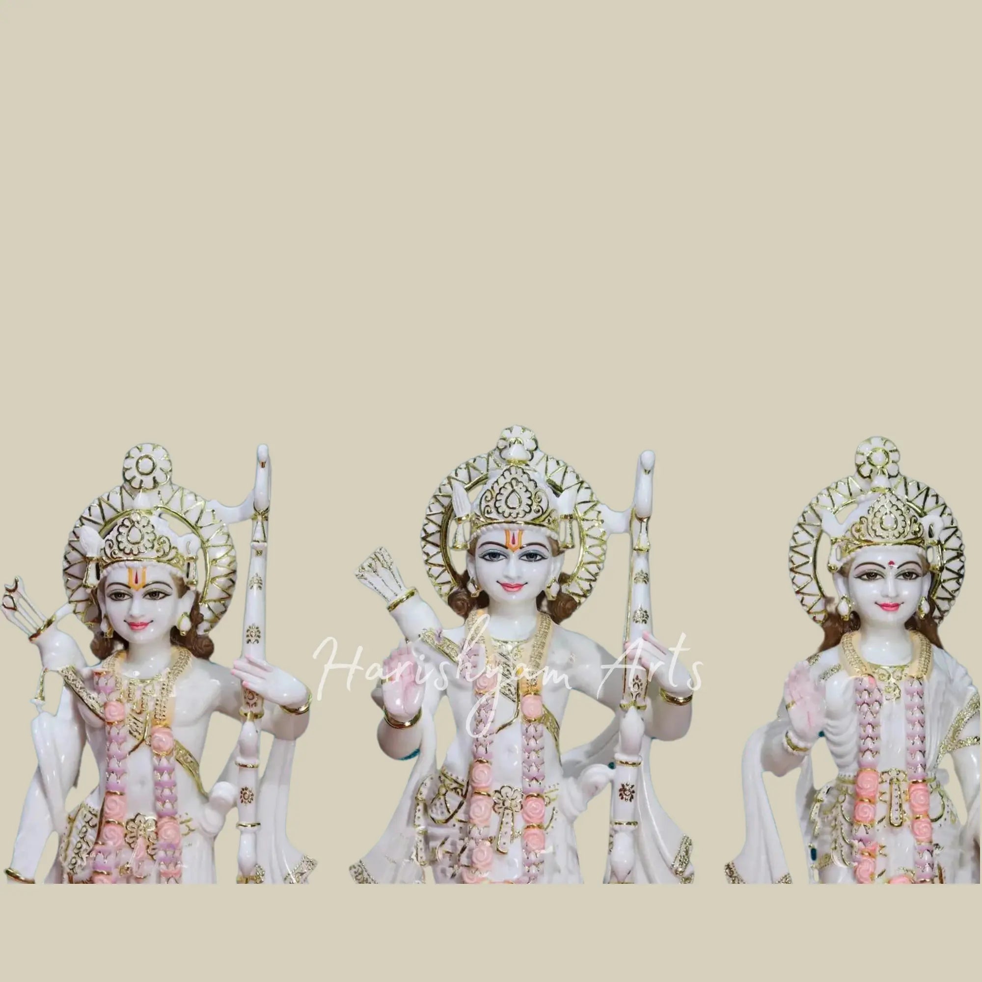 36 inches Large Ram Darbar Marble Statue & Murti 2