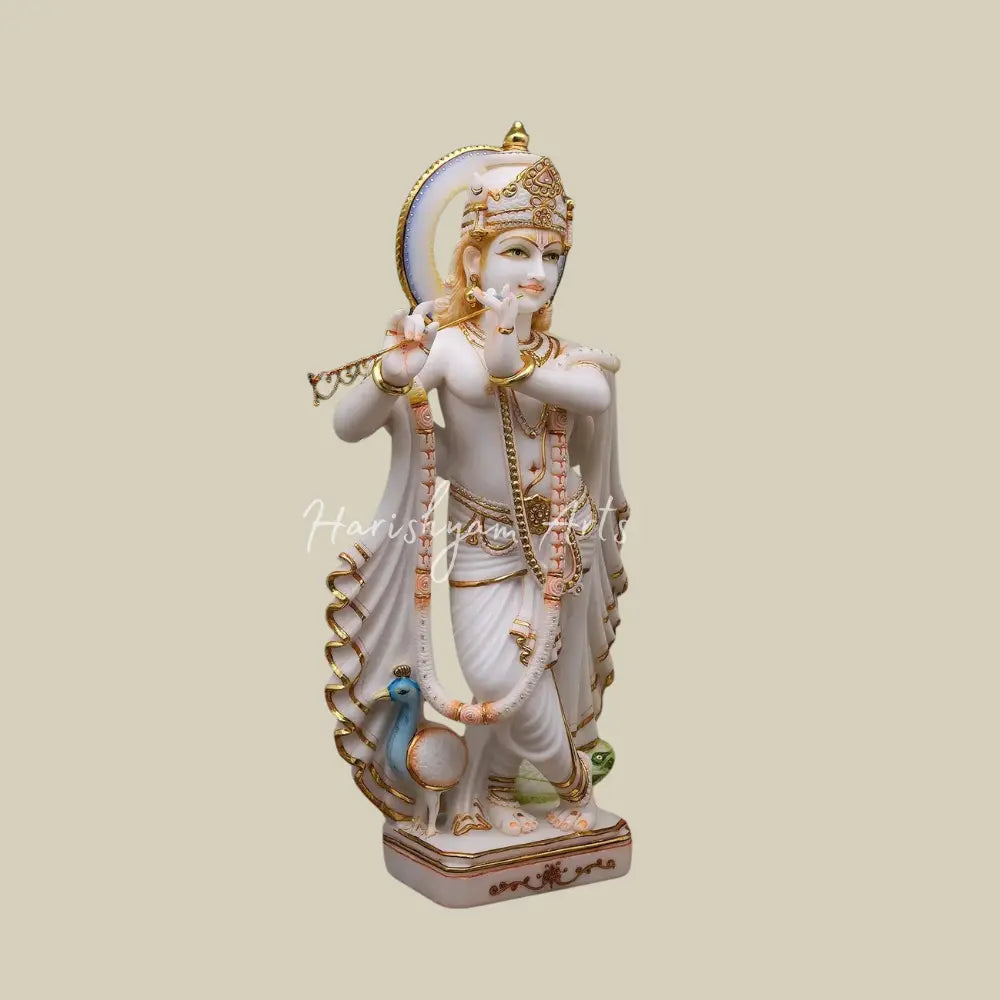 36"large radha krishna marble deity