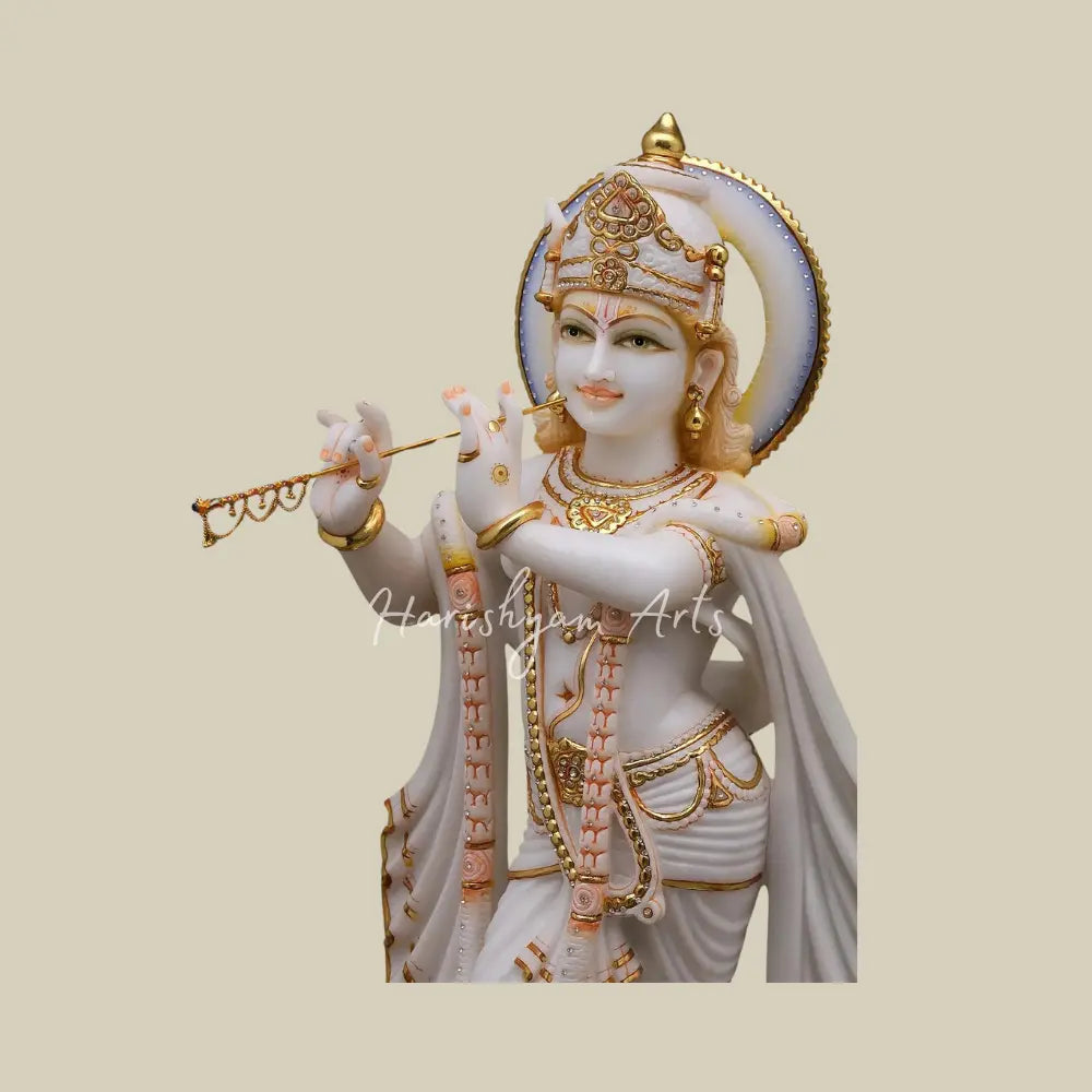 36"large radha krishna marble deity