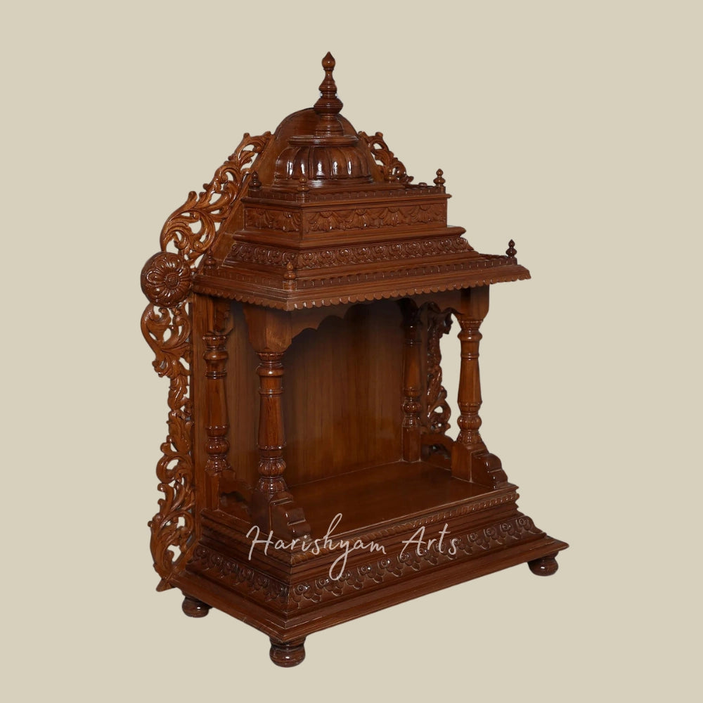 38" Small Teakwood Temple For Home