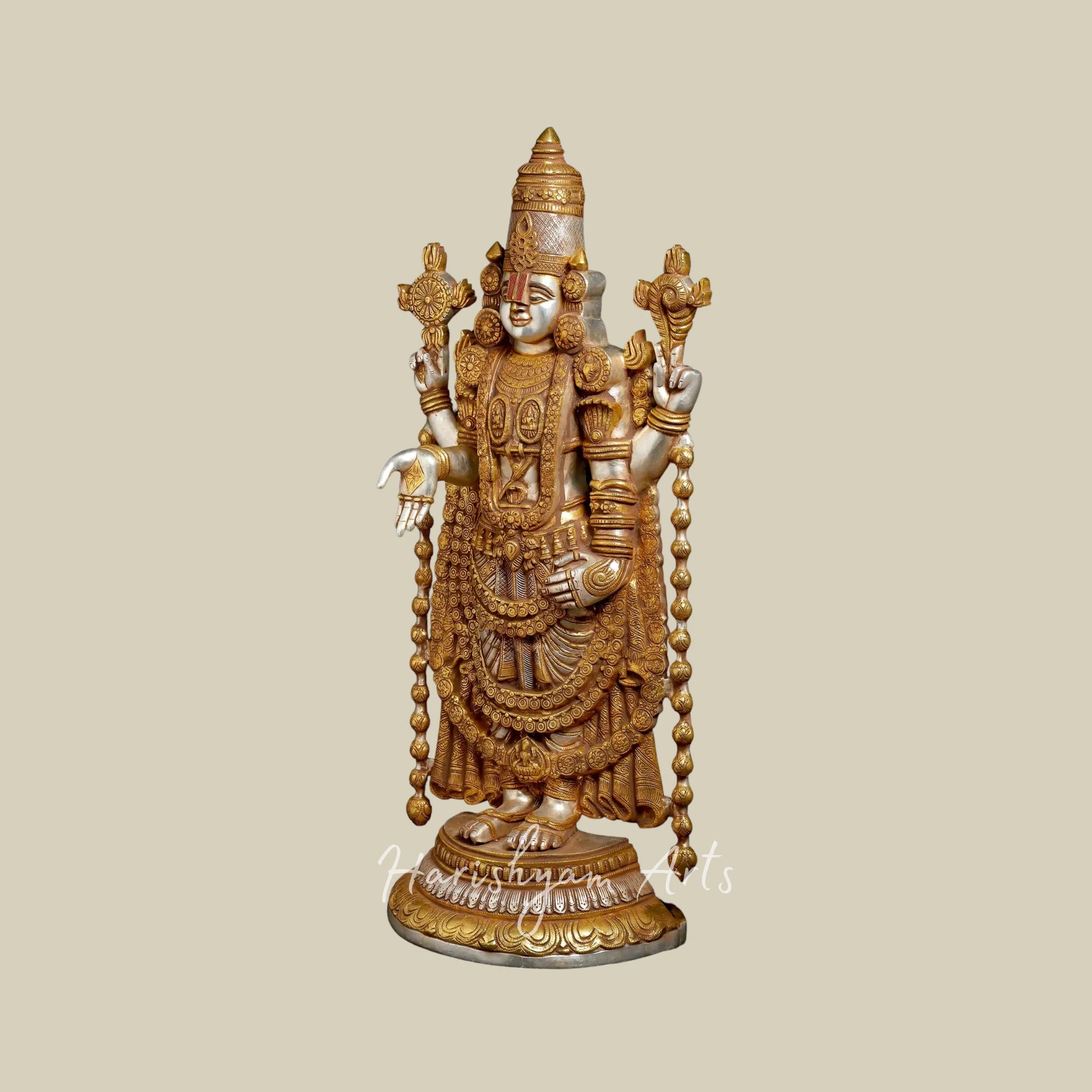 38" Large Brass Lord Venkateswara Idol for Home and Temple Décor4