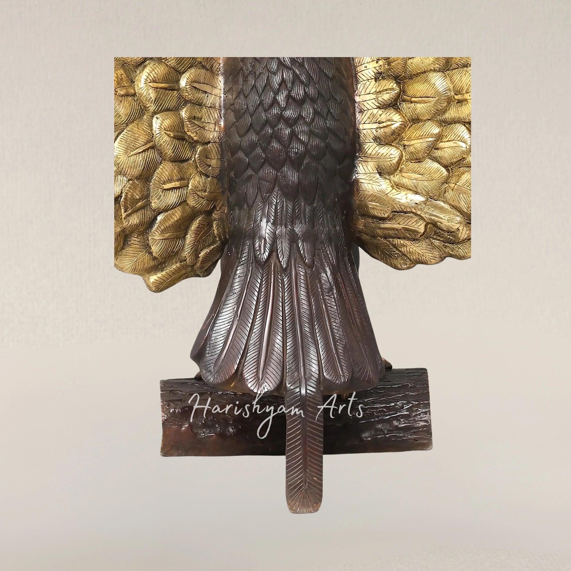 39" Large Golden Wing Eagle Grand Brass Display Statue for Home Decor