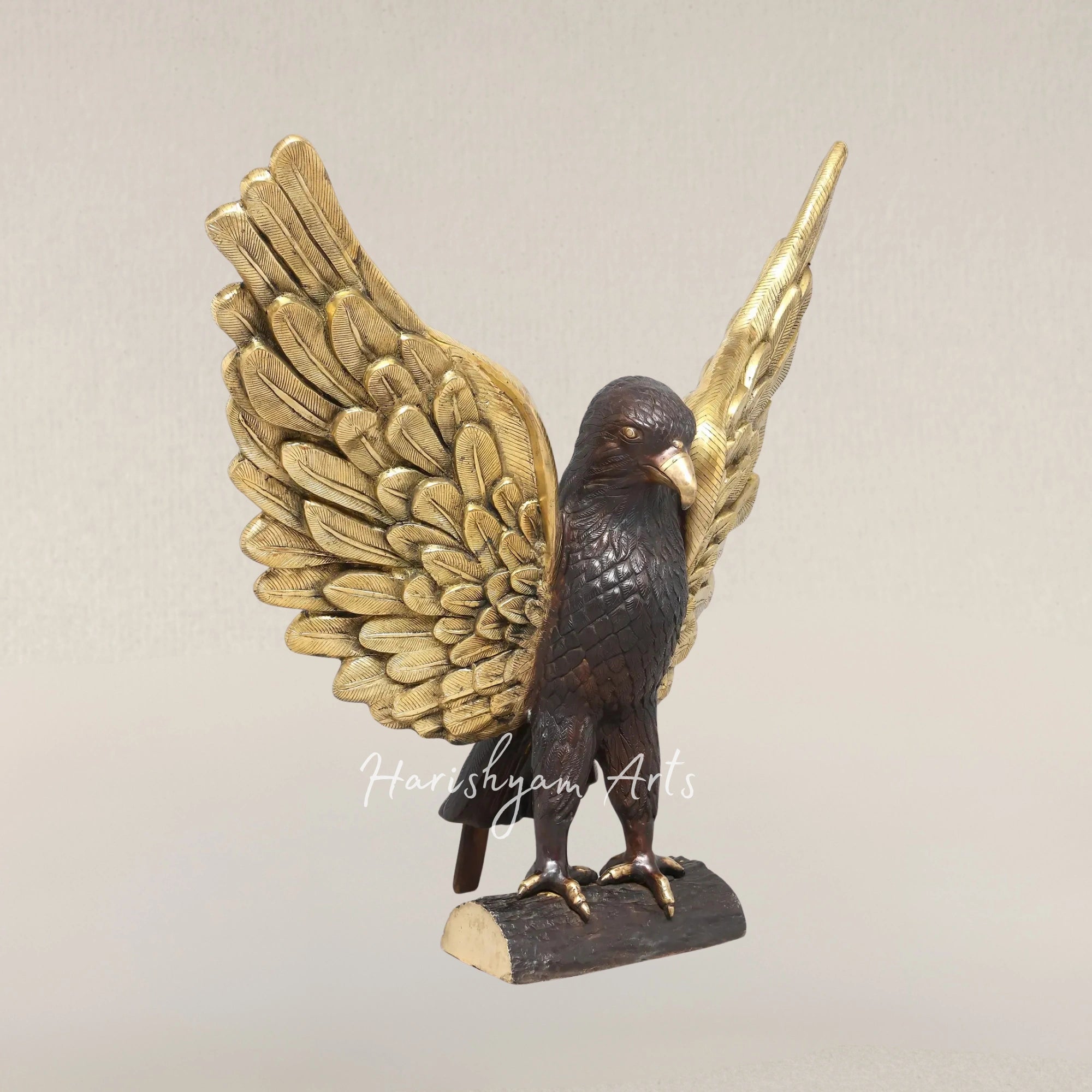 39" Large Golden Wing Eagle Grand Brass Display Statue for Home Decor