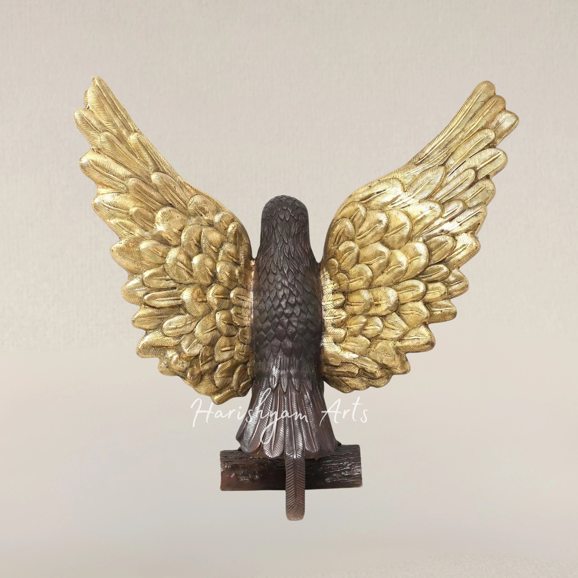 39" Large Golden Wing Eagle Grand Brass Display Statue for Home Decor