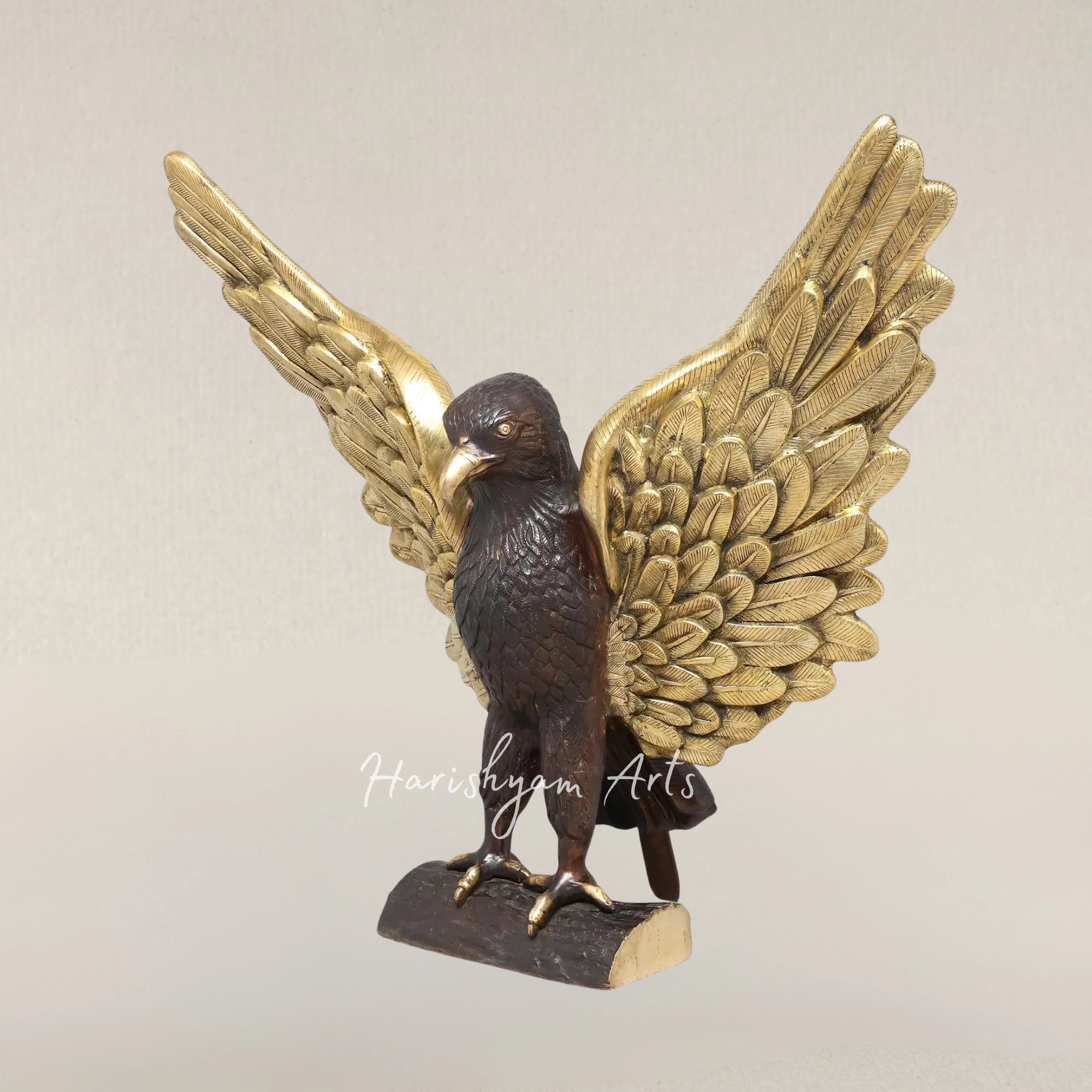 39" Large Golden Wing Eagle Grand Brass Display Statue for Home Decor