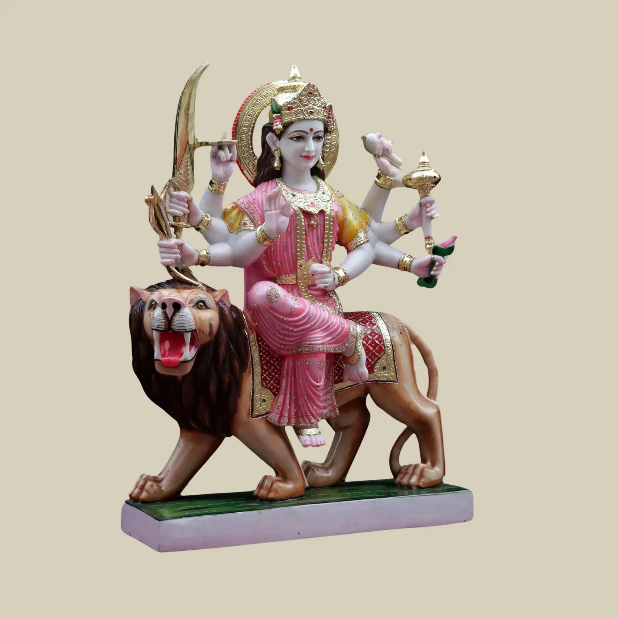 42" Large Marble Durga idol