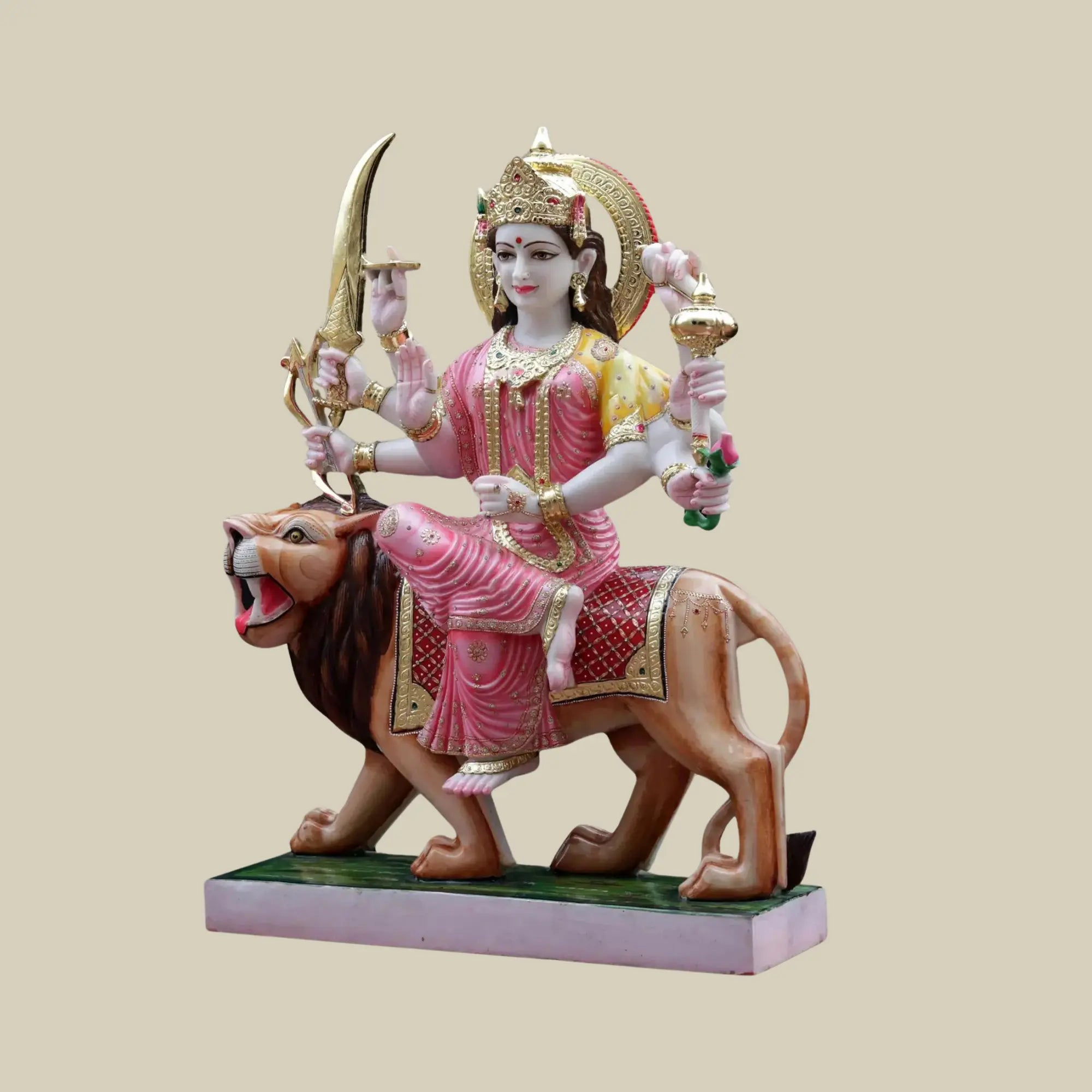 42" Large Marble Durga idol