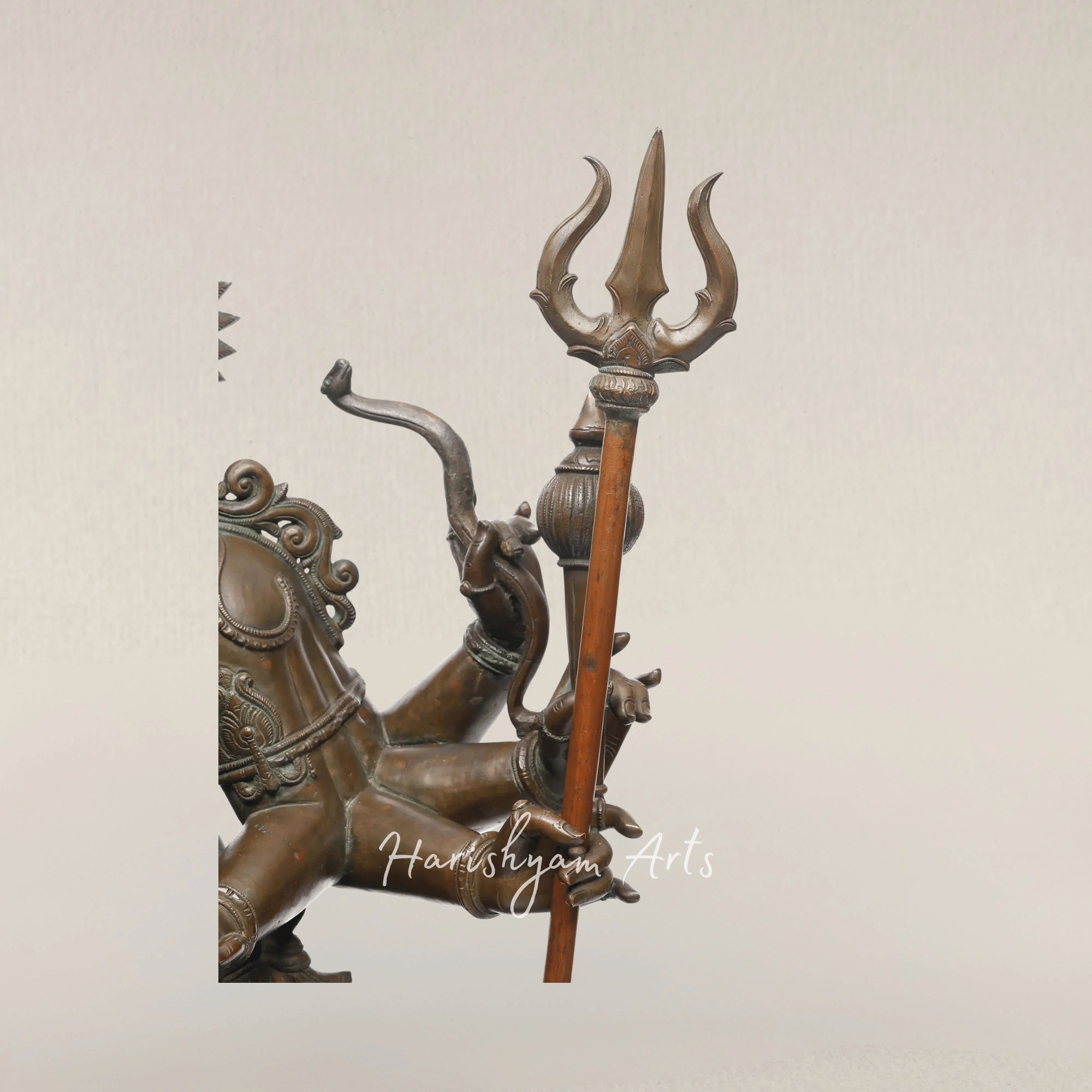 44" Majestic Goddess Durga Large Panchaloha Bronze Divine Power Sculpture