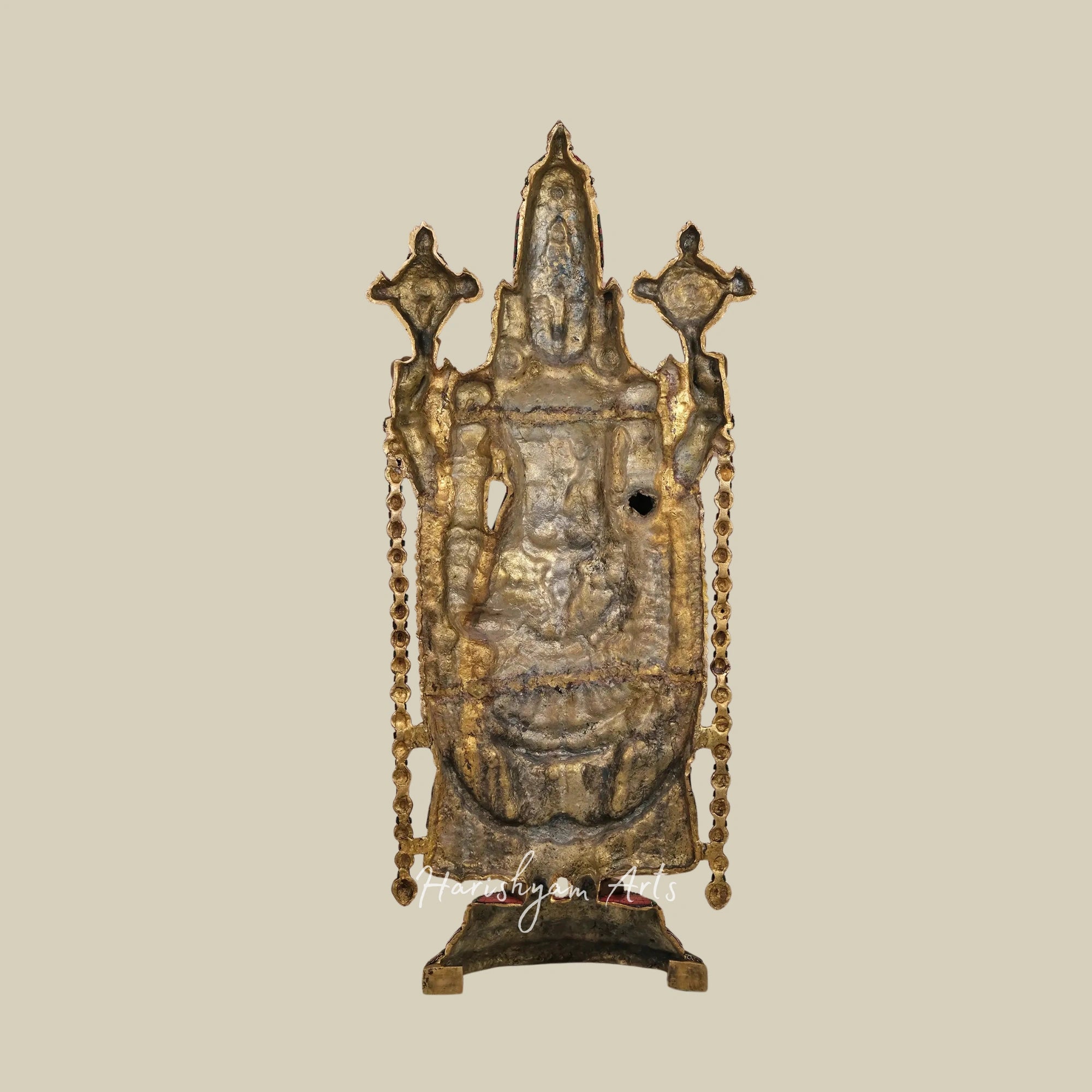 47" Large Brass Lord Venkateshwara Statue with Premium Inlay Work for Mandirs