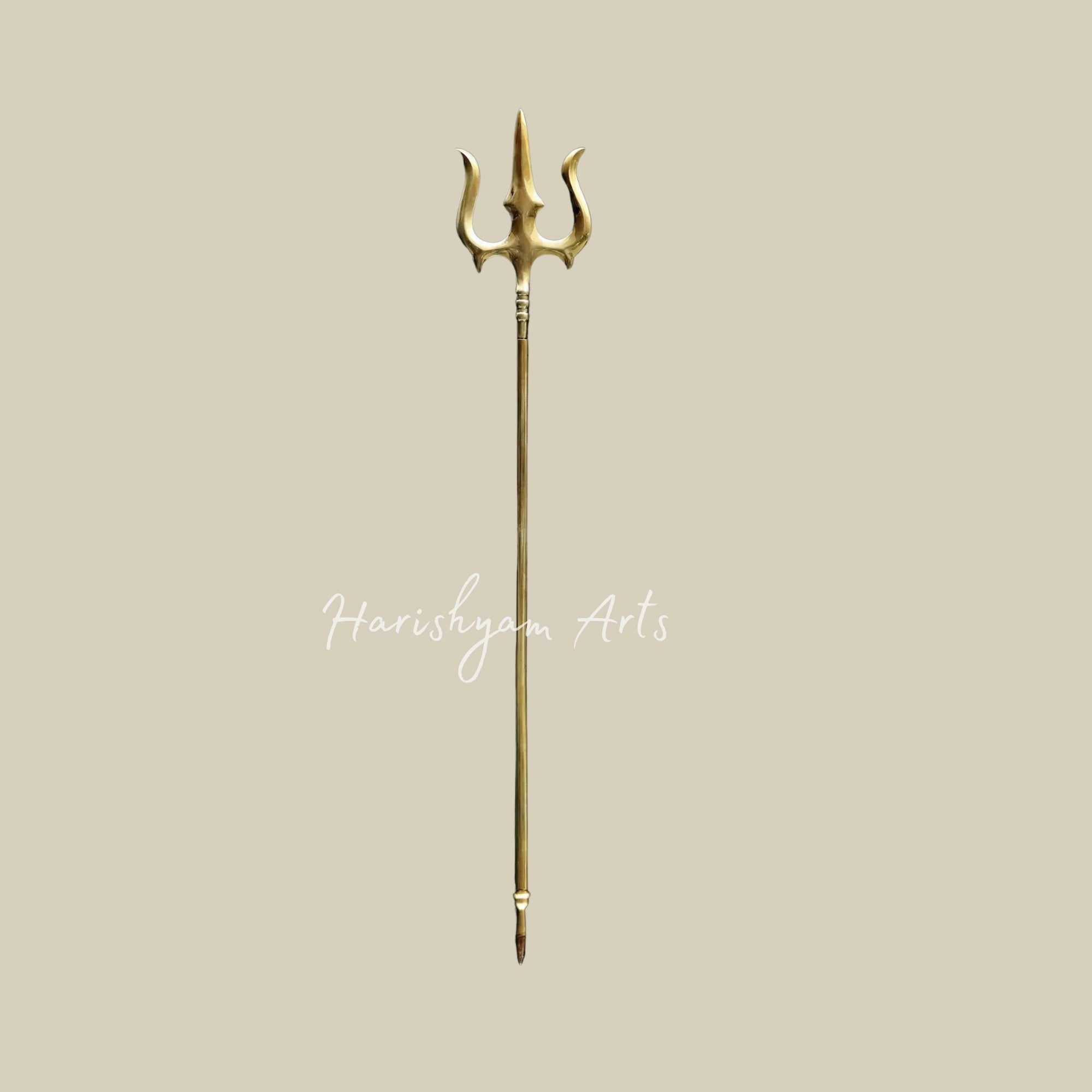 47" Large Brass Lord Shiva Trident / Trishul