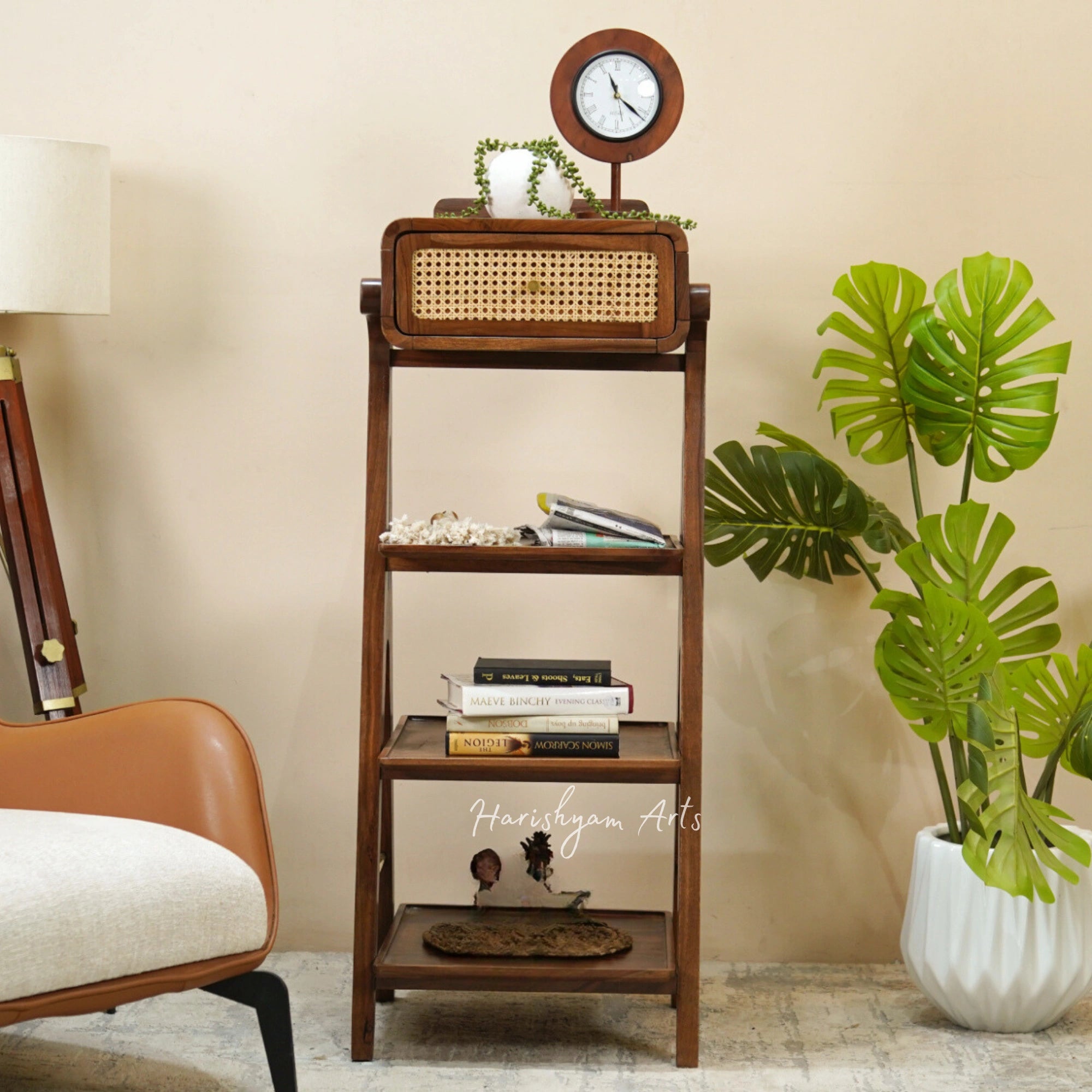 48" Classic Oak Wooden Bookshelf