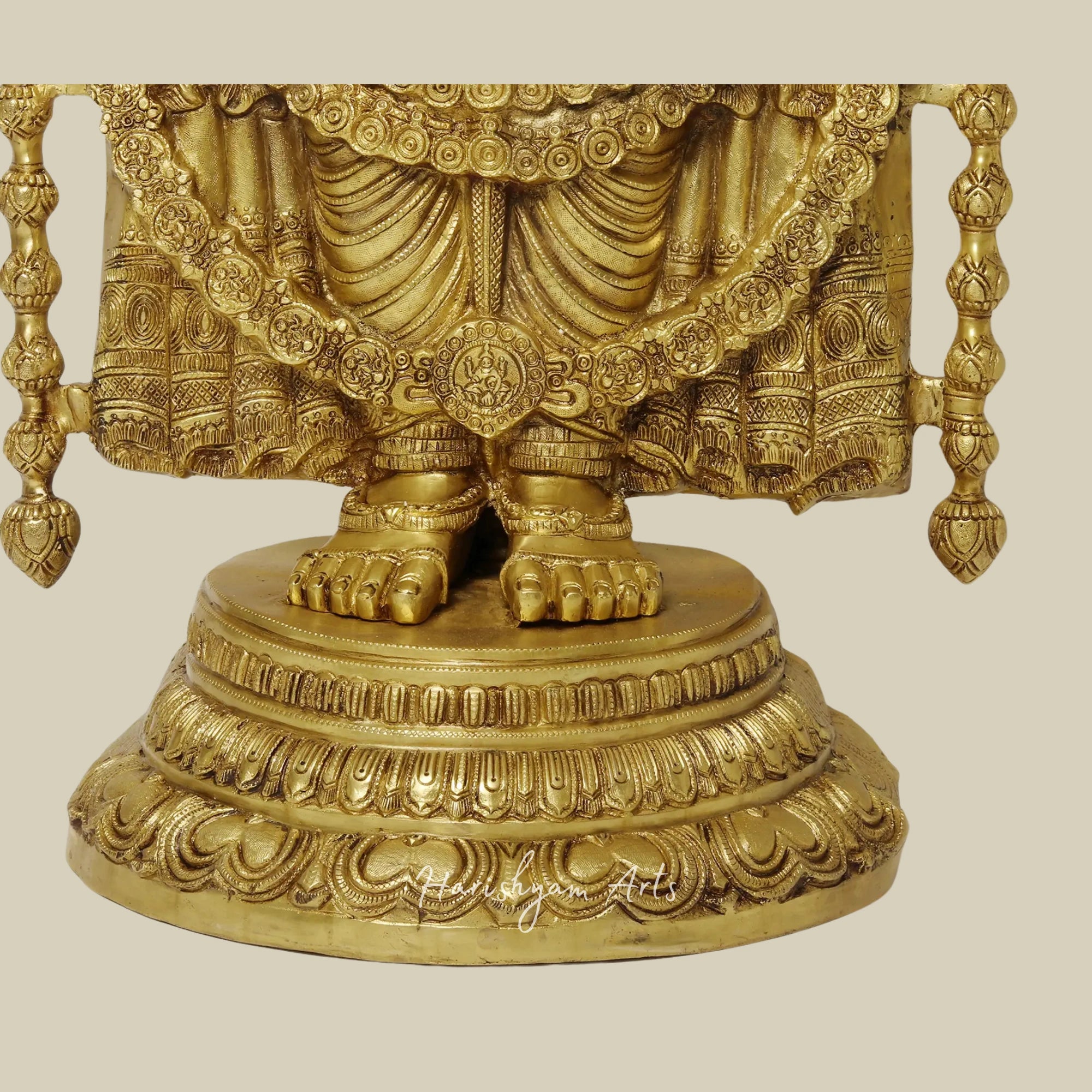 48" Large Standing Brass Tirupati Balaji Venkateshvara Statue for Home and Temple Pooja