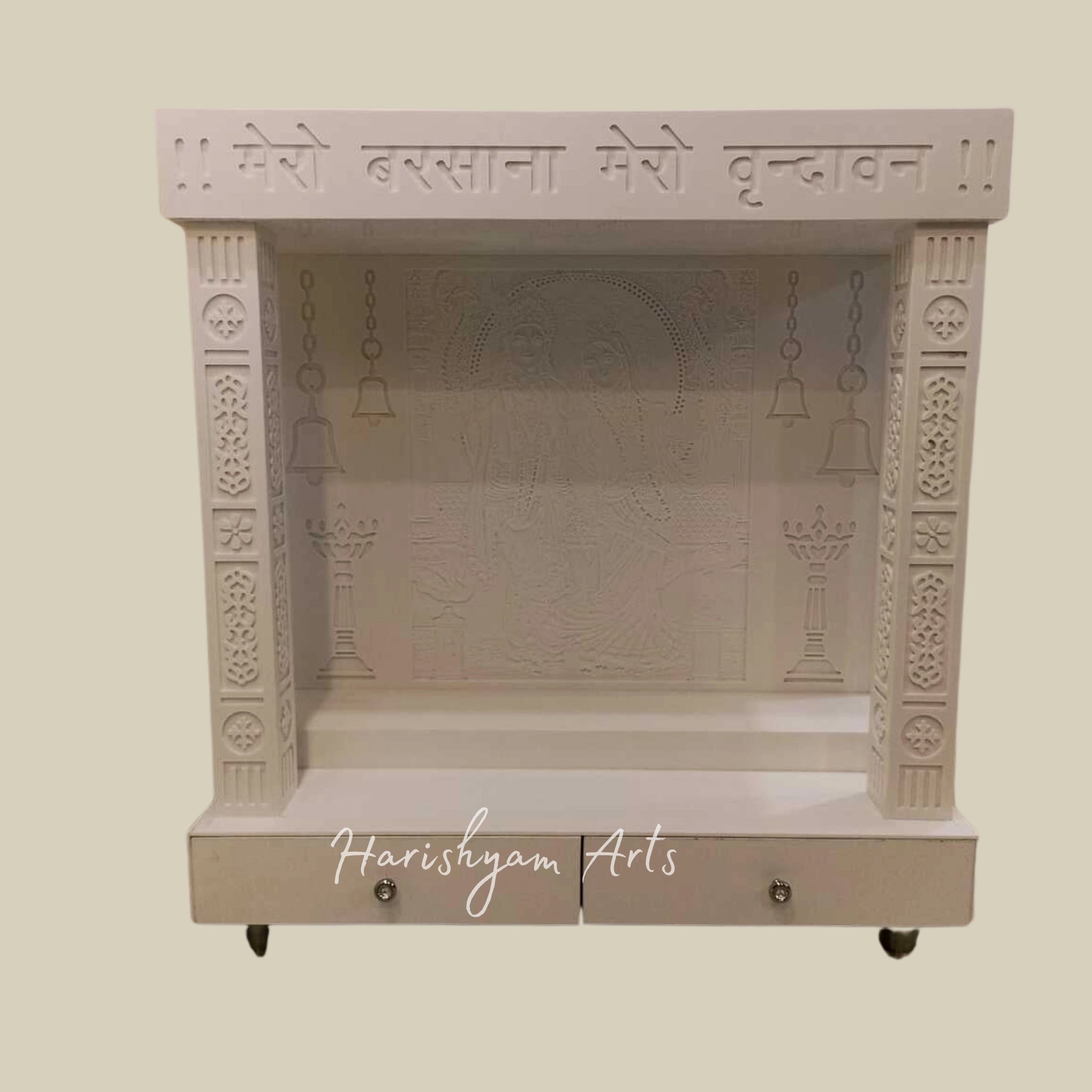 48" Radha Krishna Corian Temple with Lighting Options4