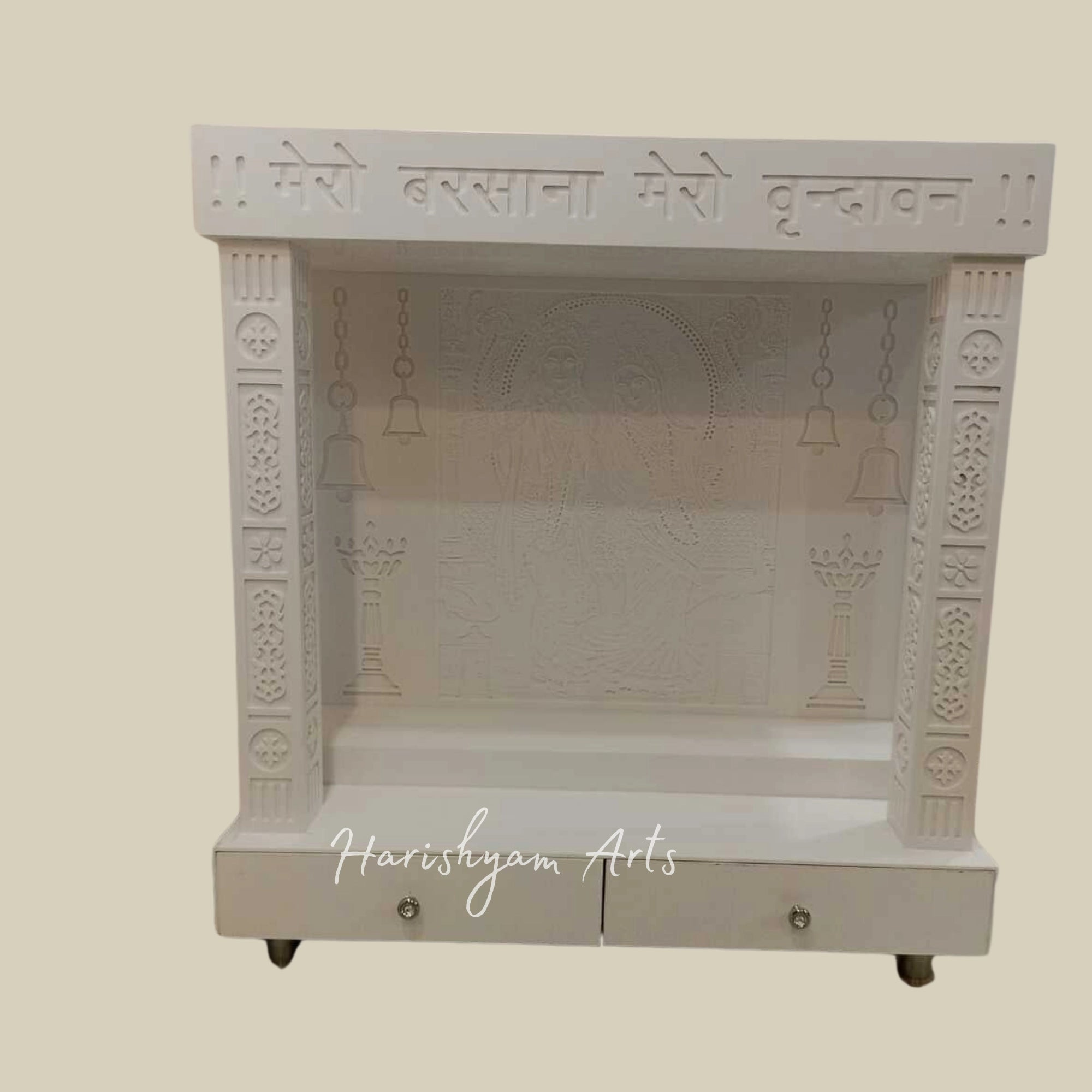 48" Radha Krishna Corian Temple with Lighting Options8