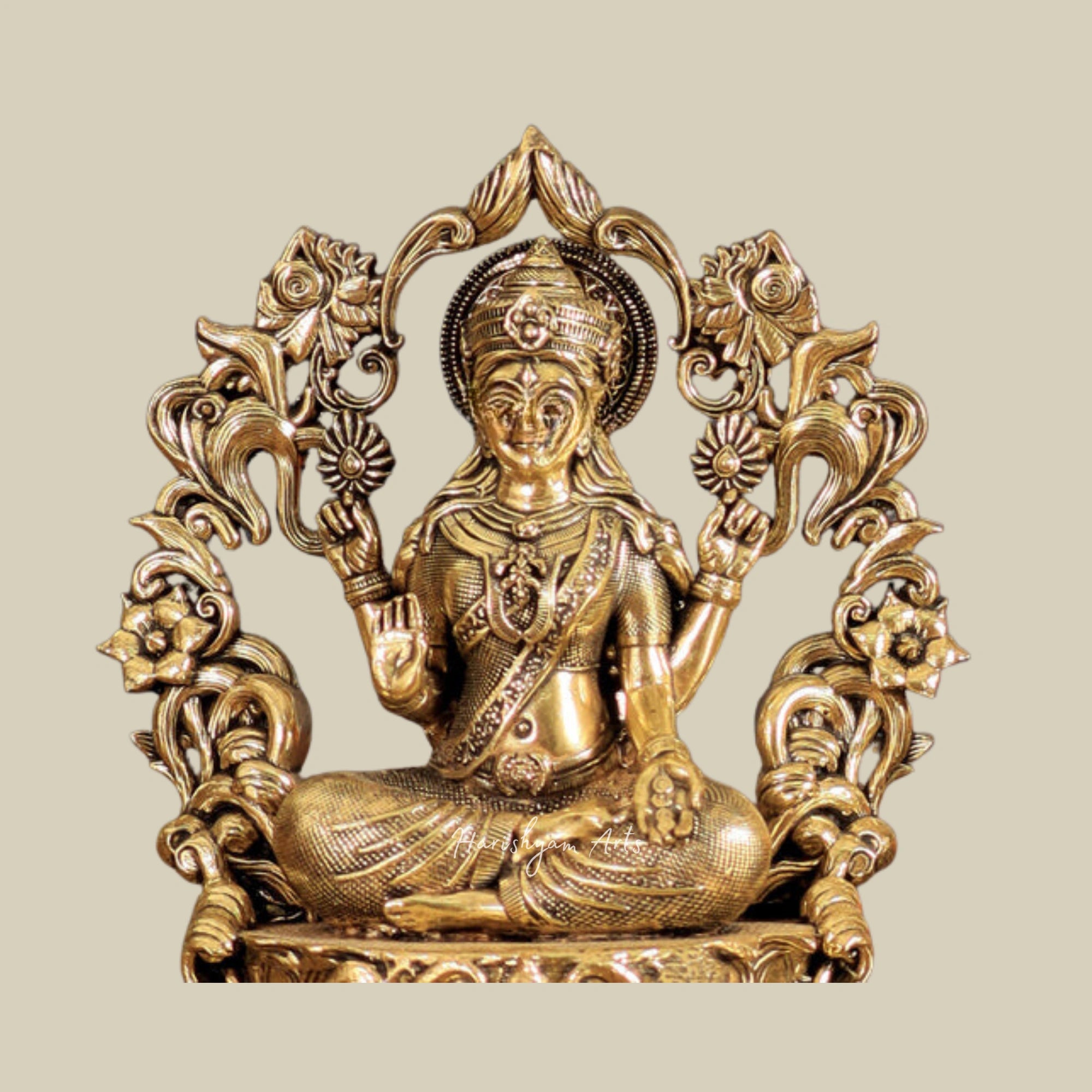 4" Handcrafted Pure Brass Trio: Ganesh, Lakshmi, and Saraswati for Mandir Decor1