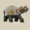 4" Traditional Jaipur Print Wooden Elephant with Meenakari Work