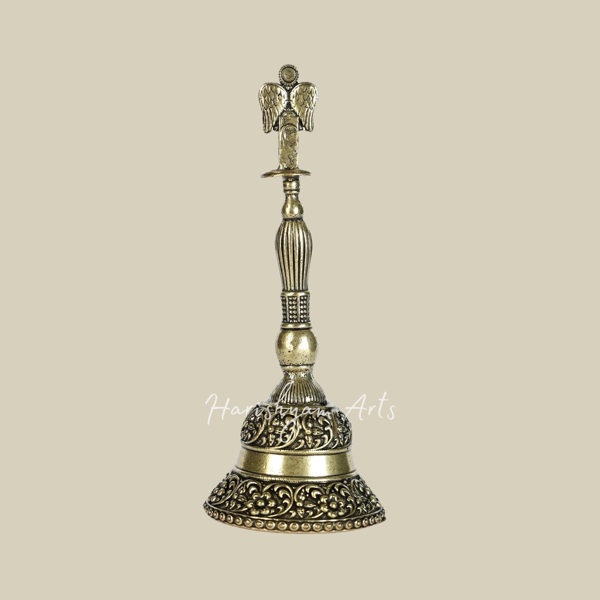 4" Small Superfine Garuda Bell in Brass3