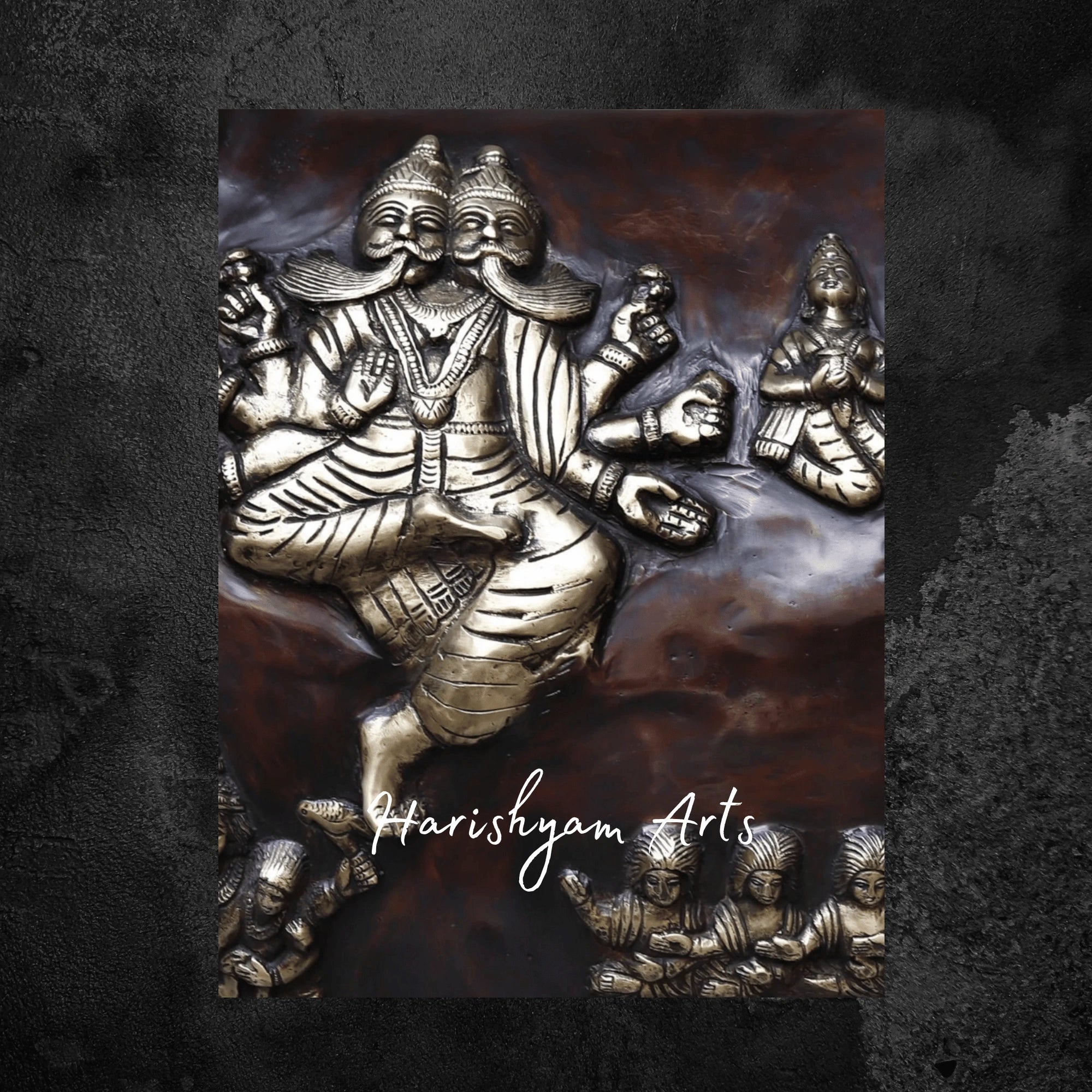 50" Large Kamadhenu Brass Cow with Calf for Divine Spaces