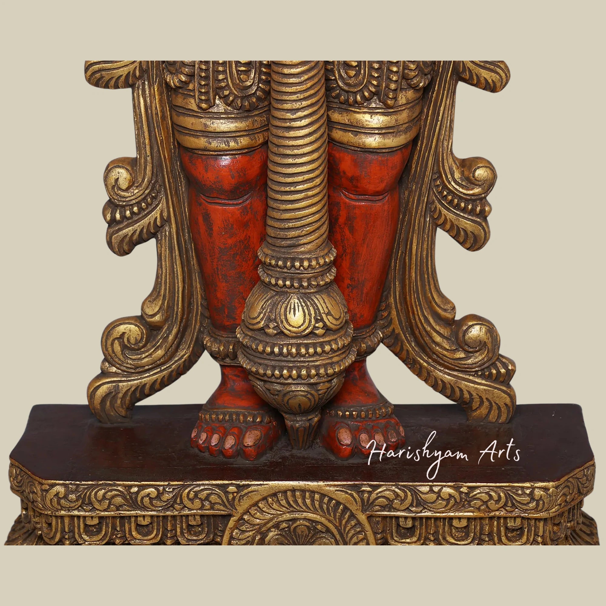 50" Unique wooden Hanuman sculpture5