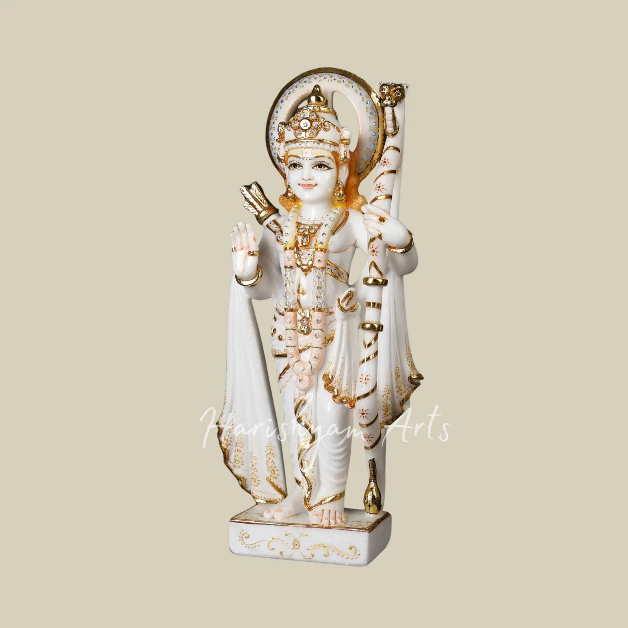 12 inches Marble Ram Parivar Moorti 2