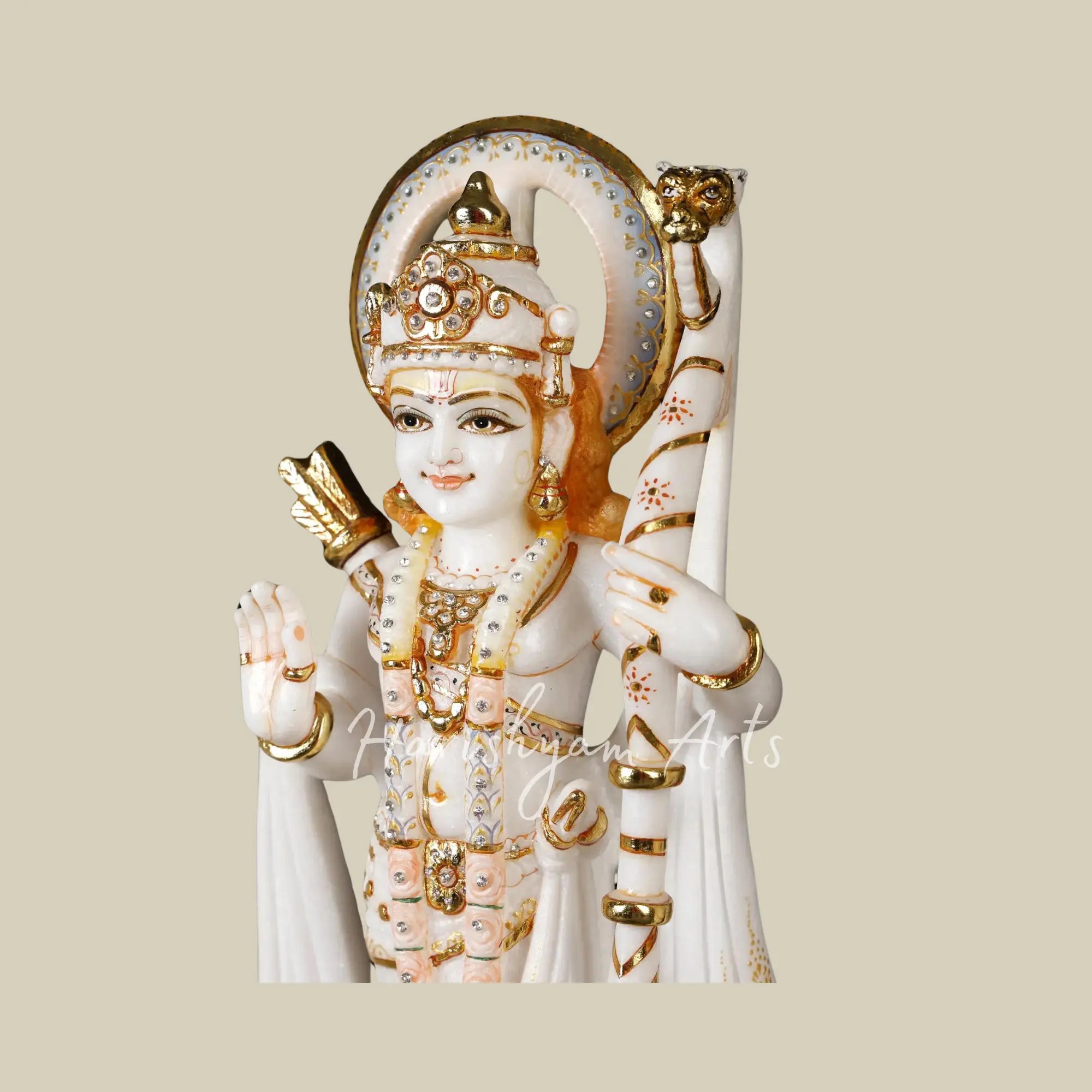 12 inches Marble Ram Parivar Moorti 9