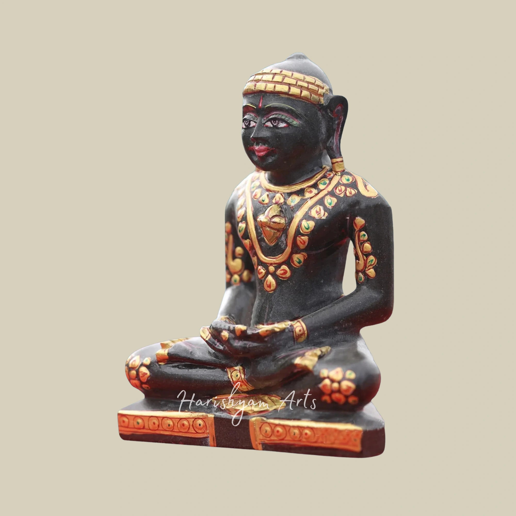 5" Jain God Mahavir Idol in Meditative Pose for Home and Temple2