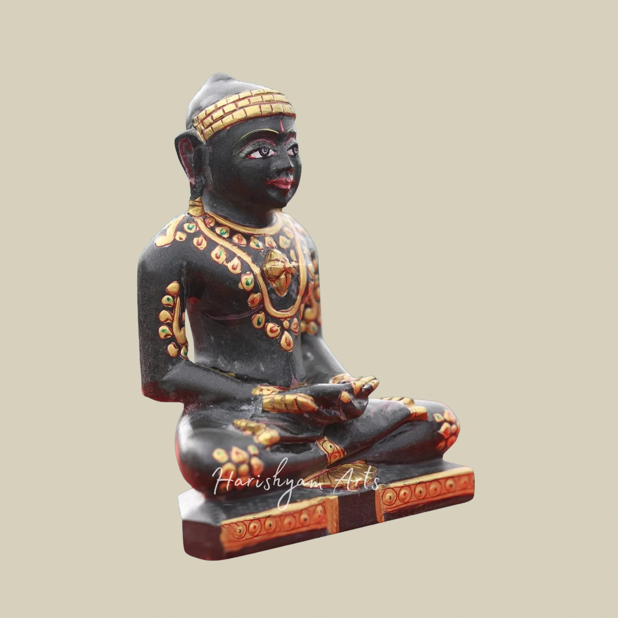 5" Jain God Mahavir Idol in Meditative Pose for Home and Temple3