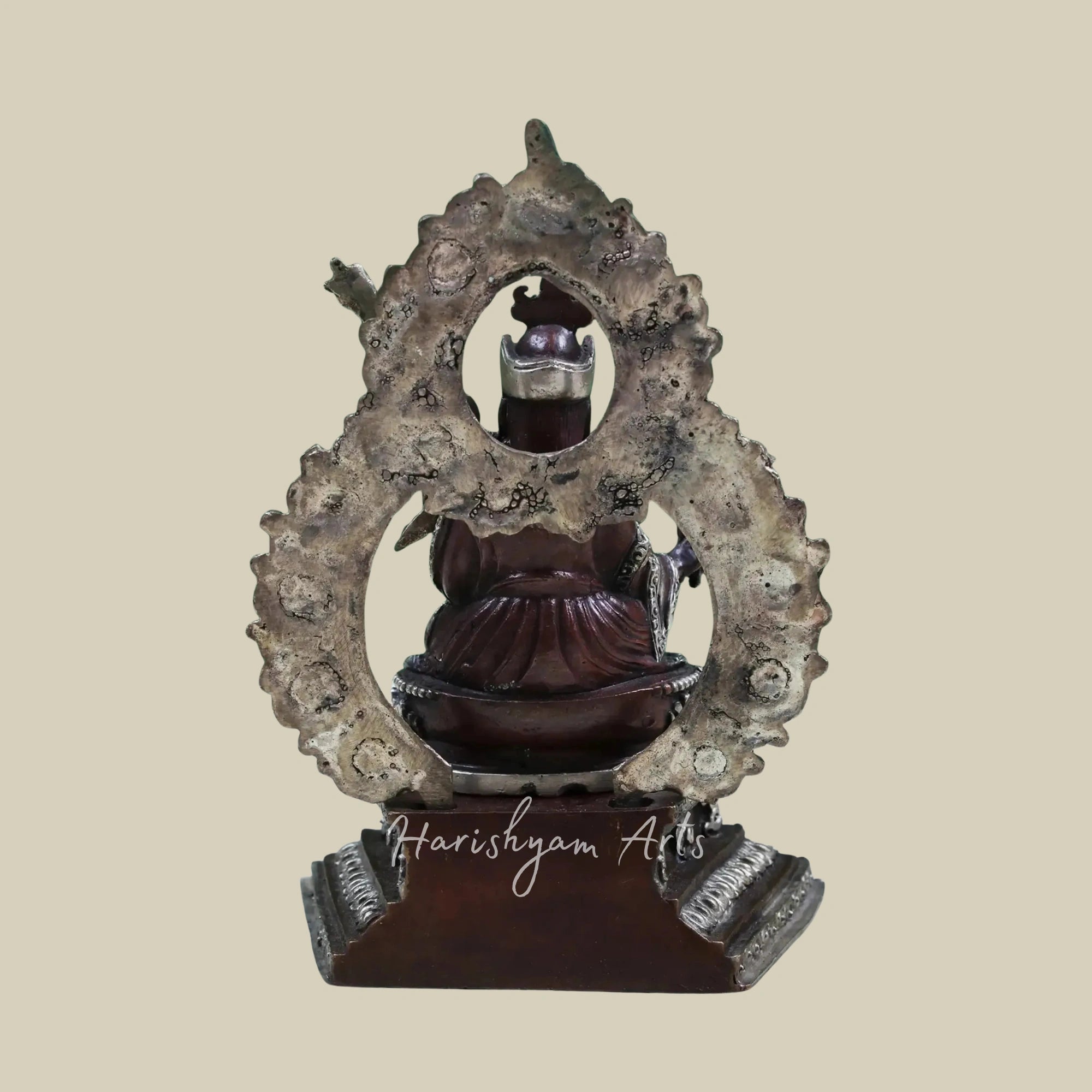 5" Small Copper Guru Padmasambhava Figurine Handmade in Nepal
