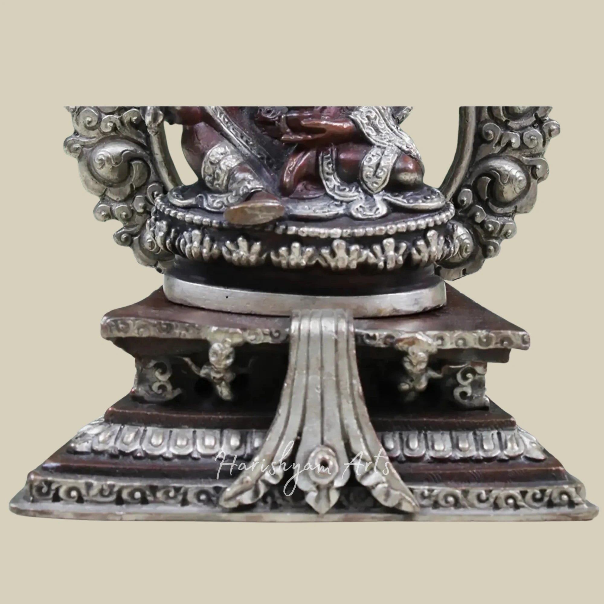 5" Small Copper Guru Padmasambhava Figurine Handmade in Nepal