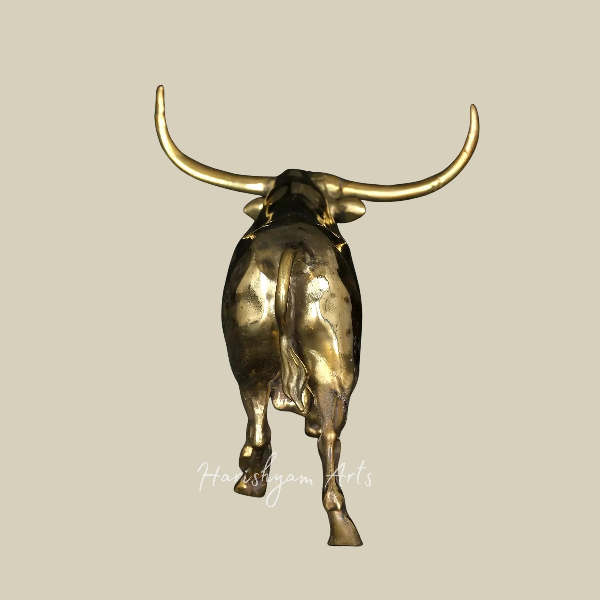 5" Superfine Brass Bull Sculpture for Decorative Display