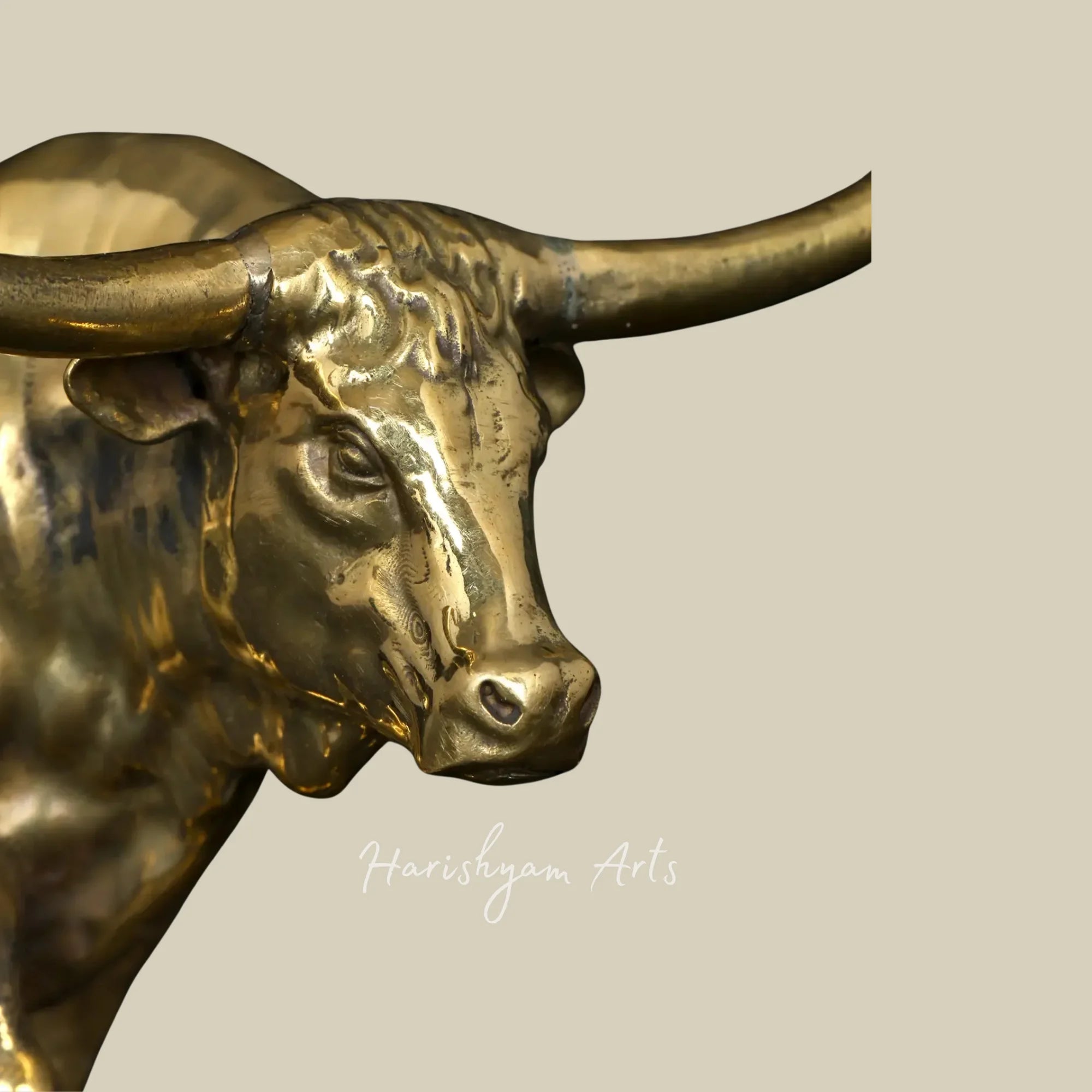 5" Superfine Brass Bull Sculpture for Decorative Display