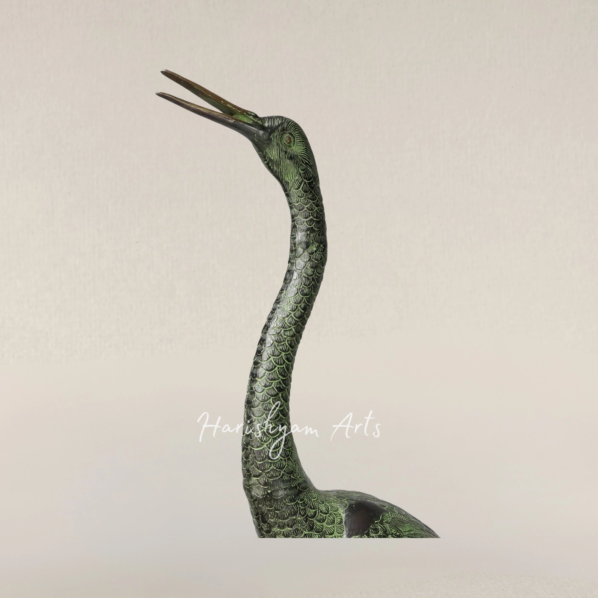 60" Large Pair of Herons | Brass Statues | Home Decor