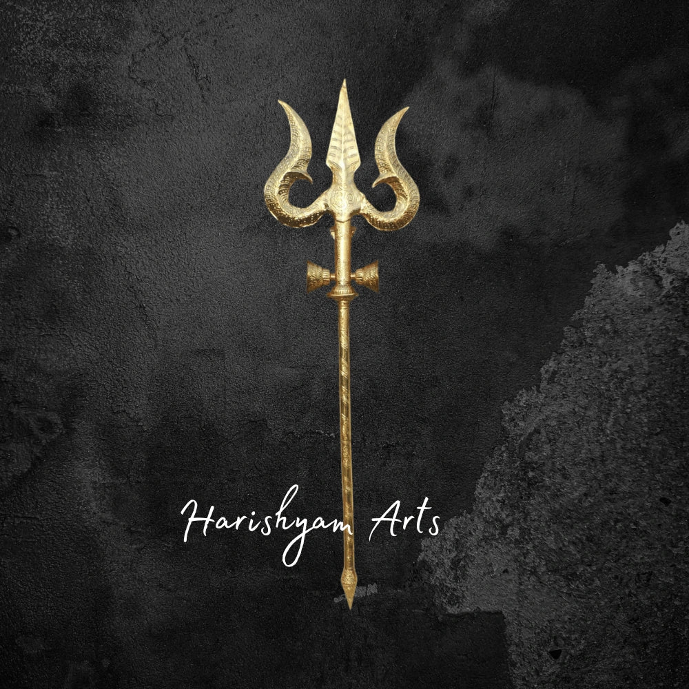 79" Elegant Brass Trishul for Spiritual Vibes