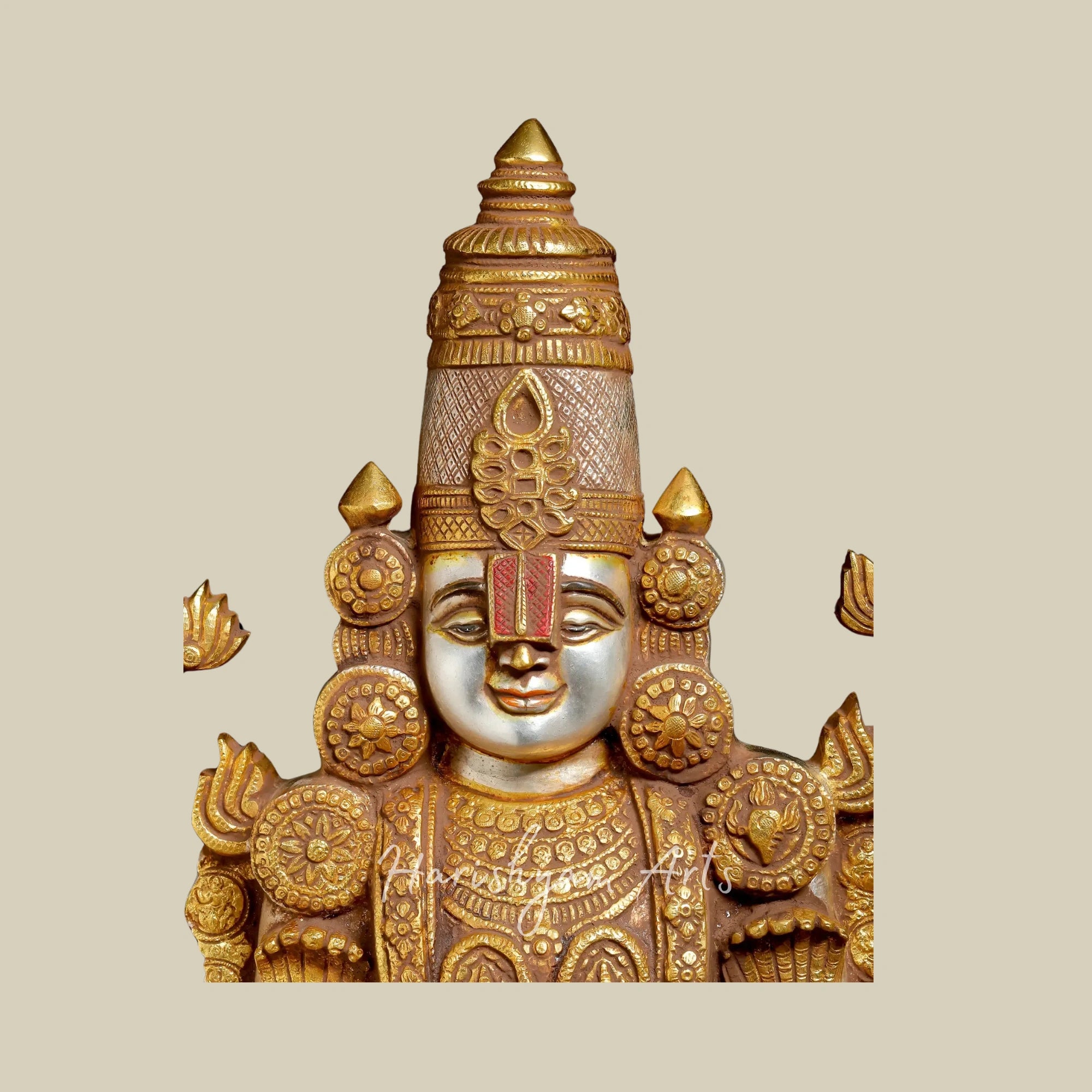38" Large Brass Lord Venkateswara Idol for Home and Temple Décor2