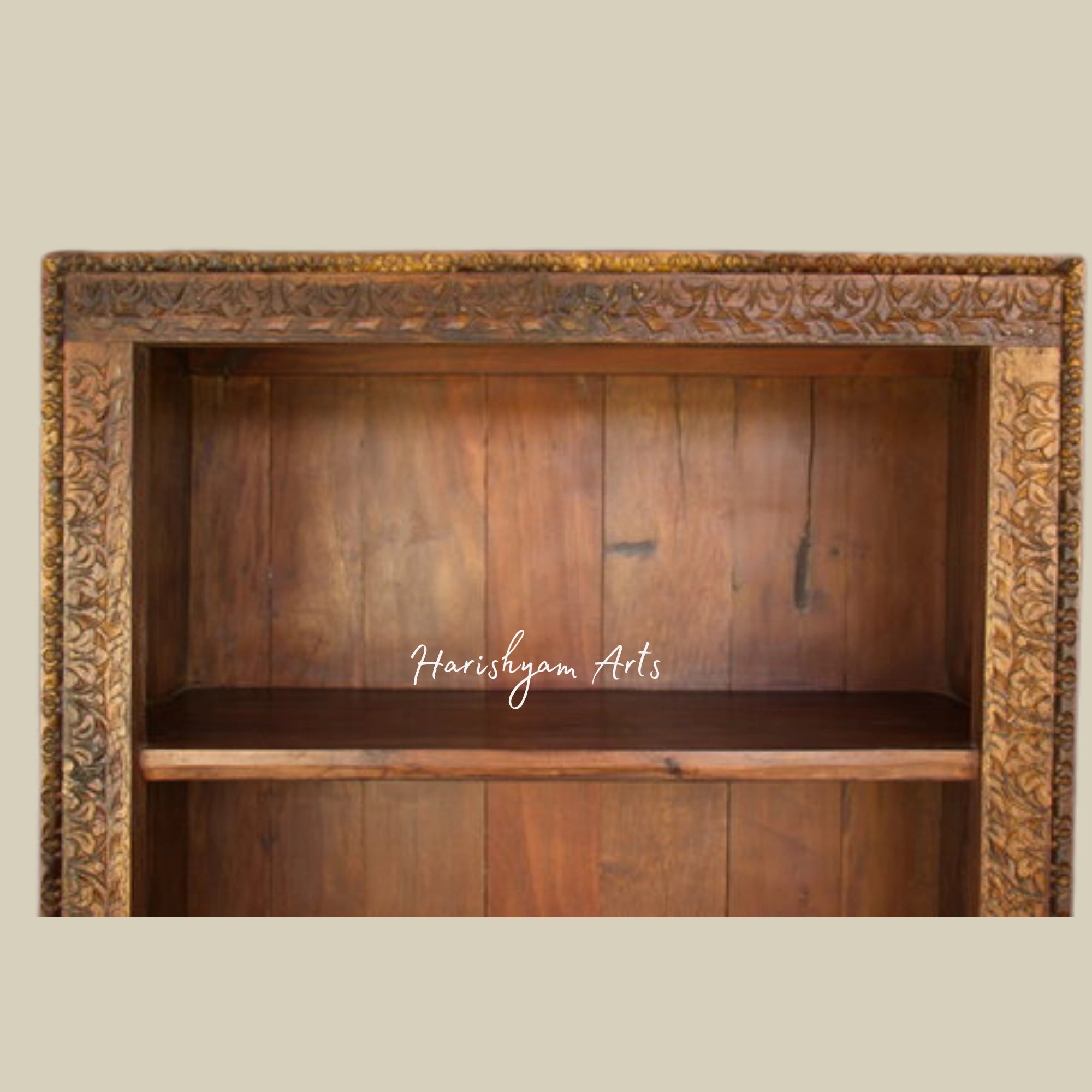 65" Antique Wood Bookshelf3