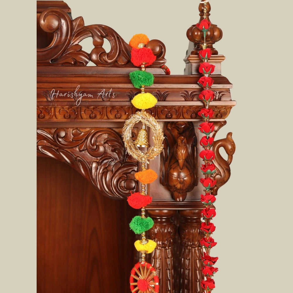 67" Pooja Mandir in Teak Wood | Large Pooja Temple / Altar / Shrine / Pooja Ghar For Home & Office