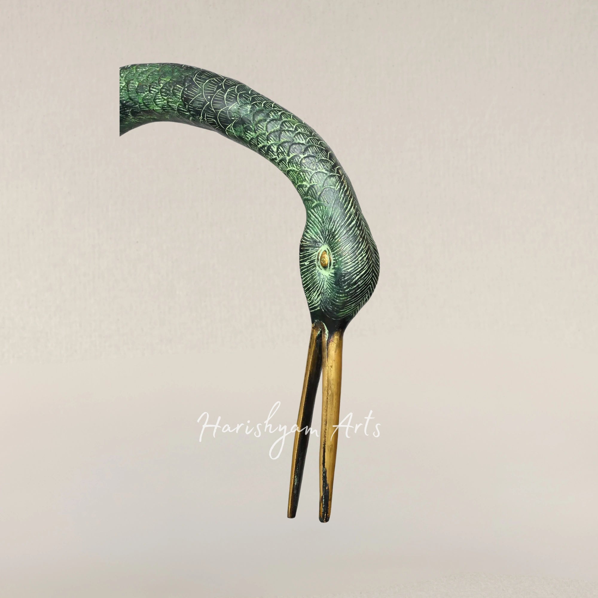 67" Grand Elegant Crane Pair Premium Brass Home Decor Sculptures