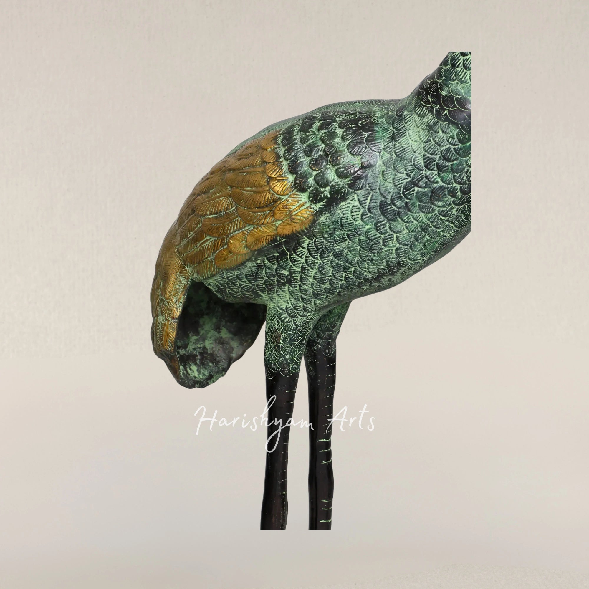 67" Grand Elegant Crane Pair Premium Brass Home Decor Sculptures